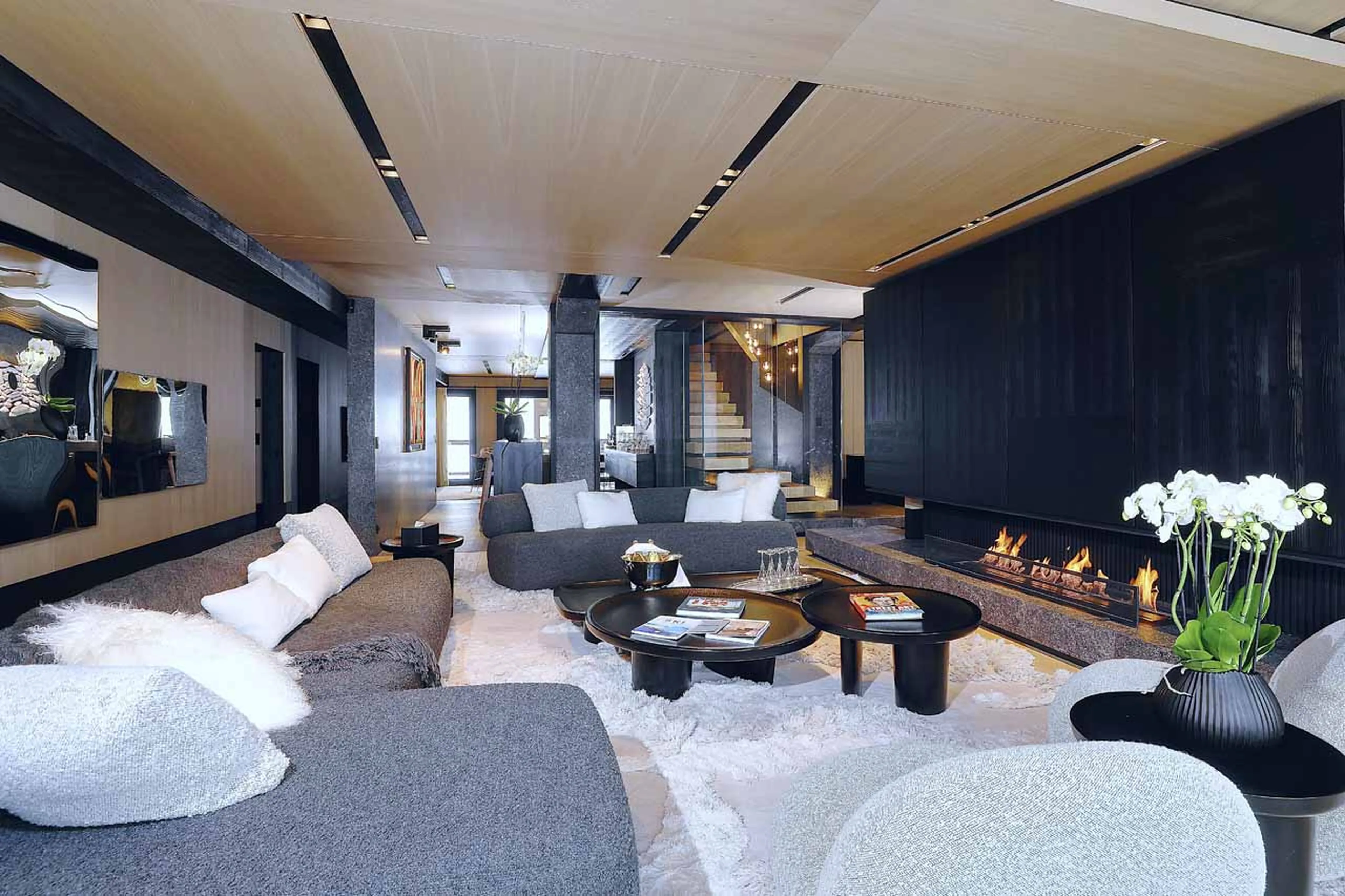 Living area at Altara Penthouse in Courchevel 1850