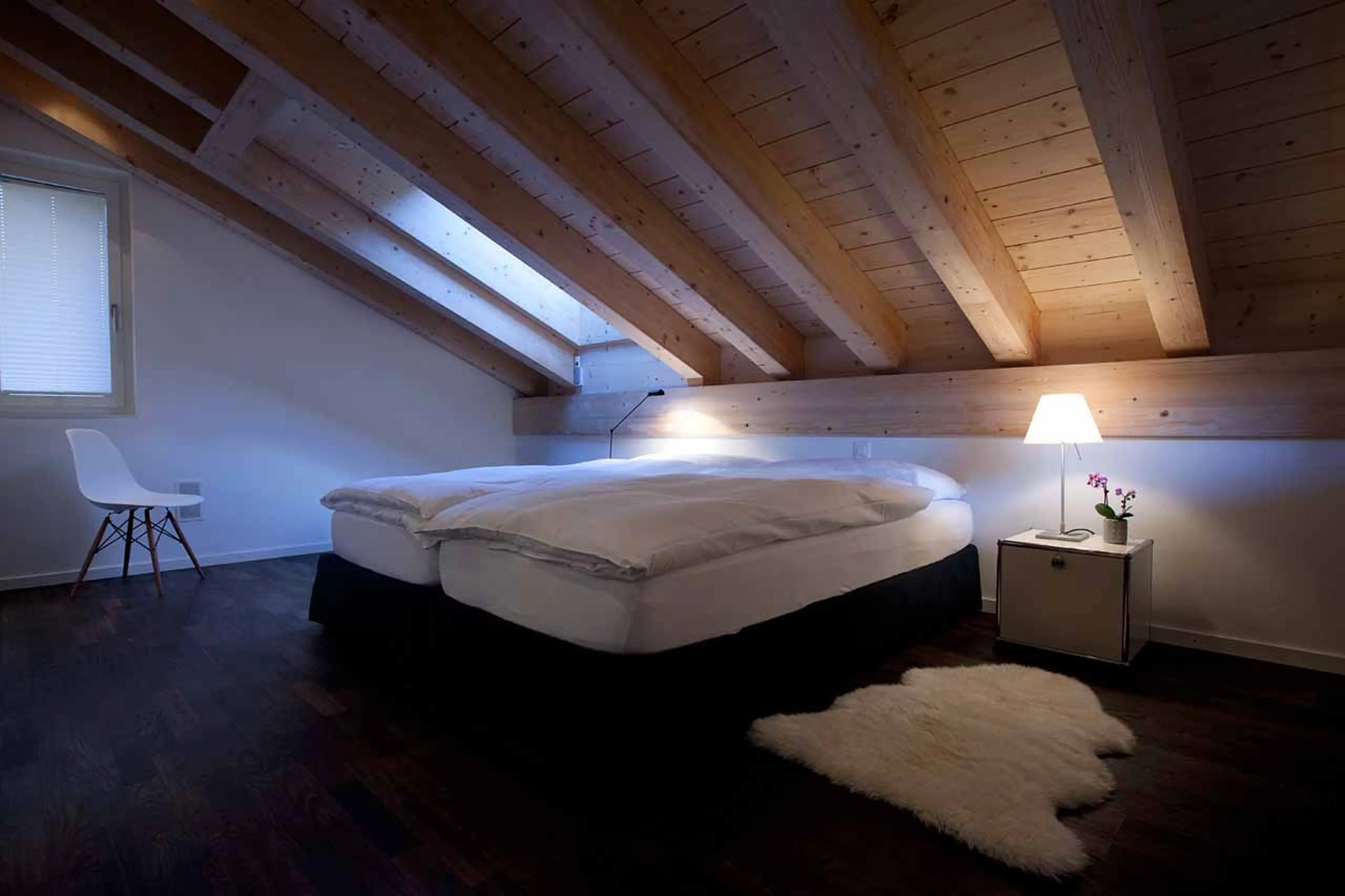 Bedroom one at Penthouse Altesse in Zermatt
