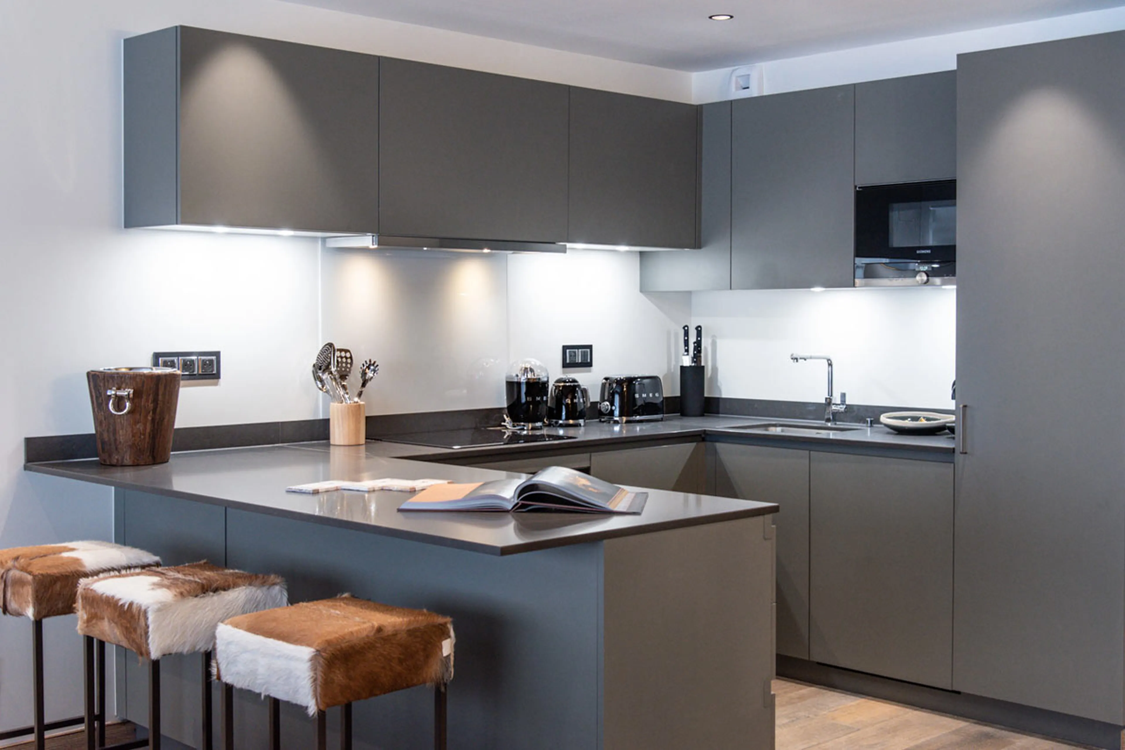 Kitchen at Alaska Lodge 1 in Val d'Isere