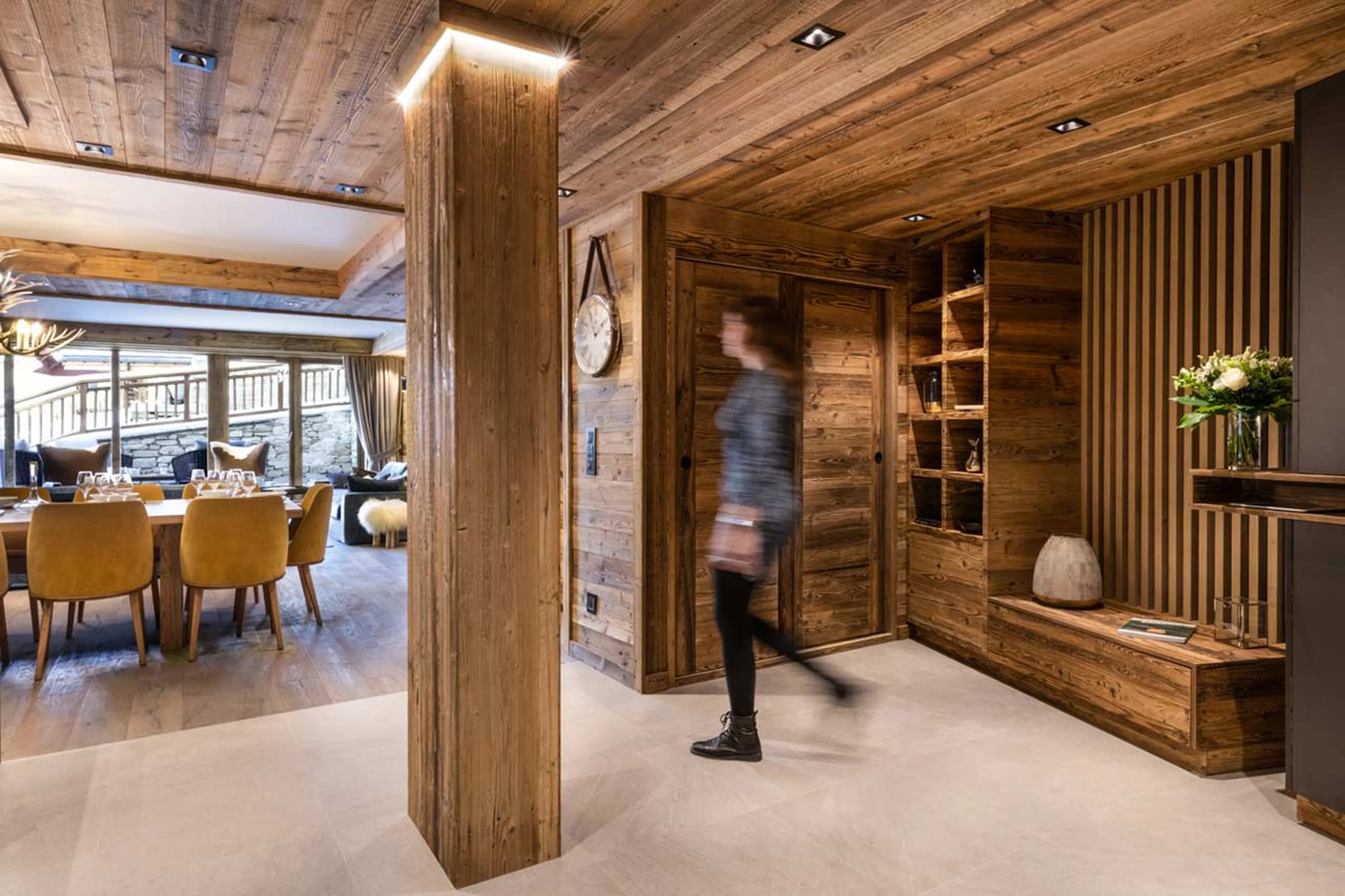 Entrance hall at Alaska Lodge 4 in Val d'Isere