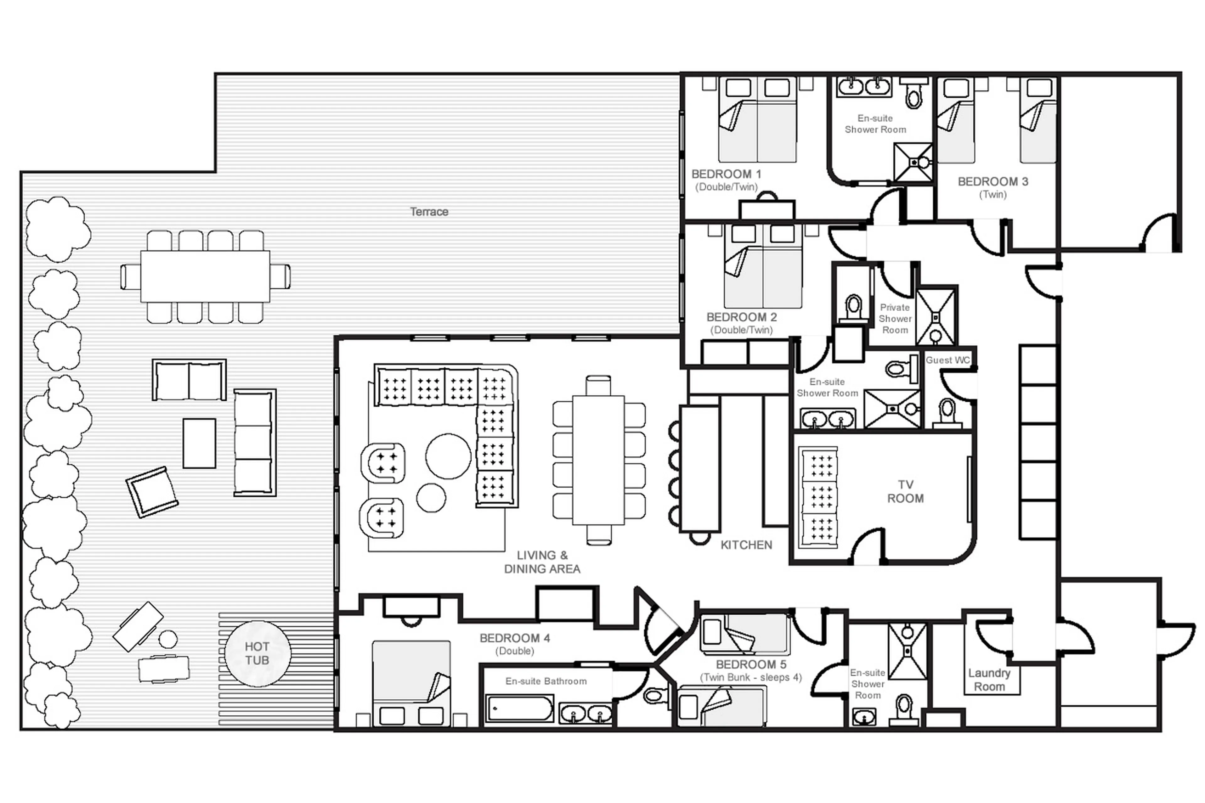 Floor plan of Apartment Alba 101 in Meribel