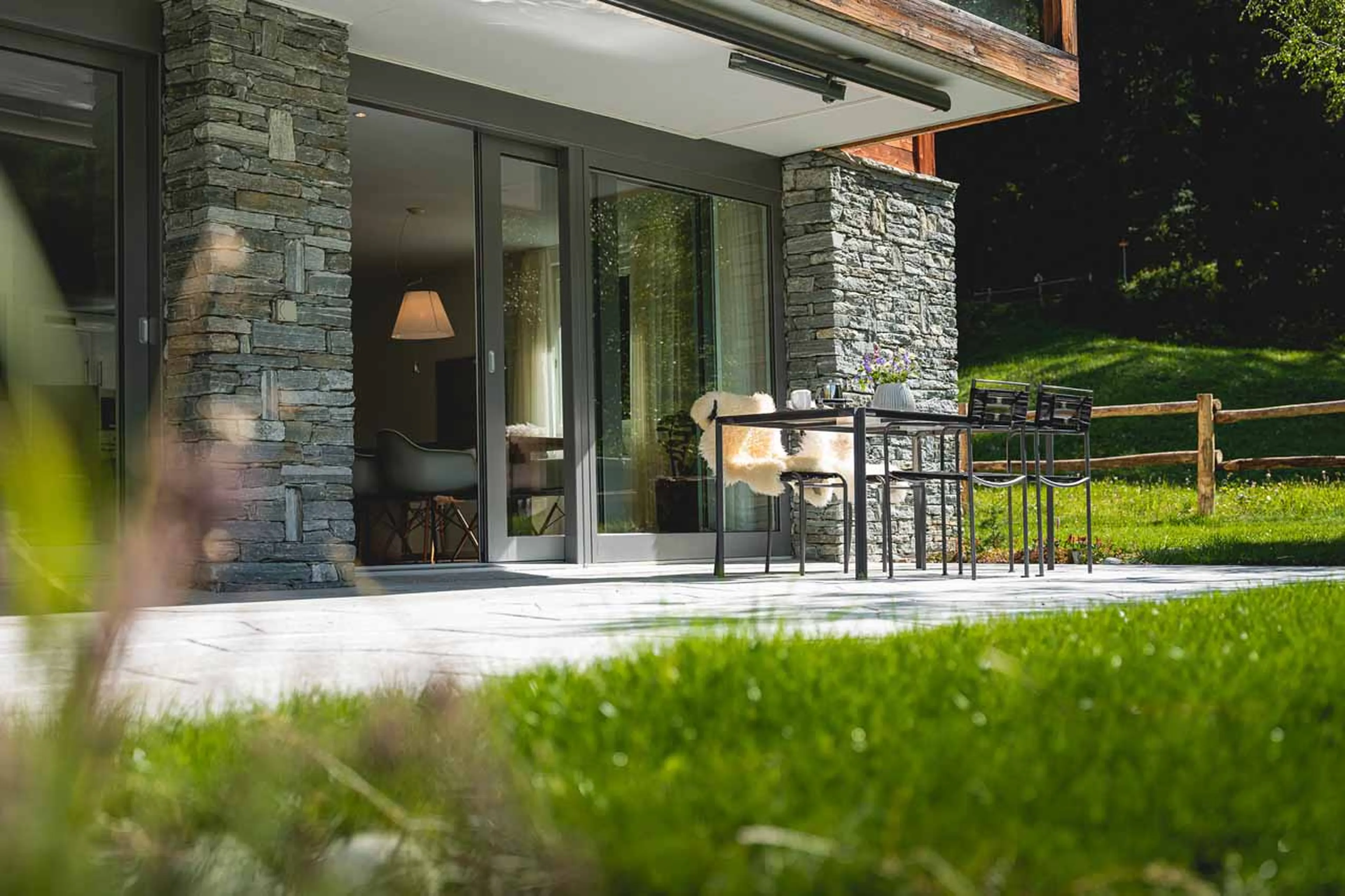 Terrace at Beautiful location of Chalet Altesse in Zermatt