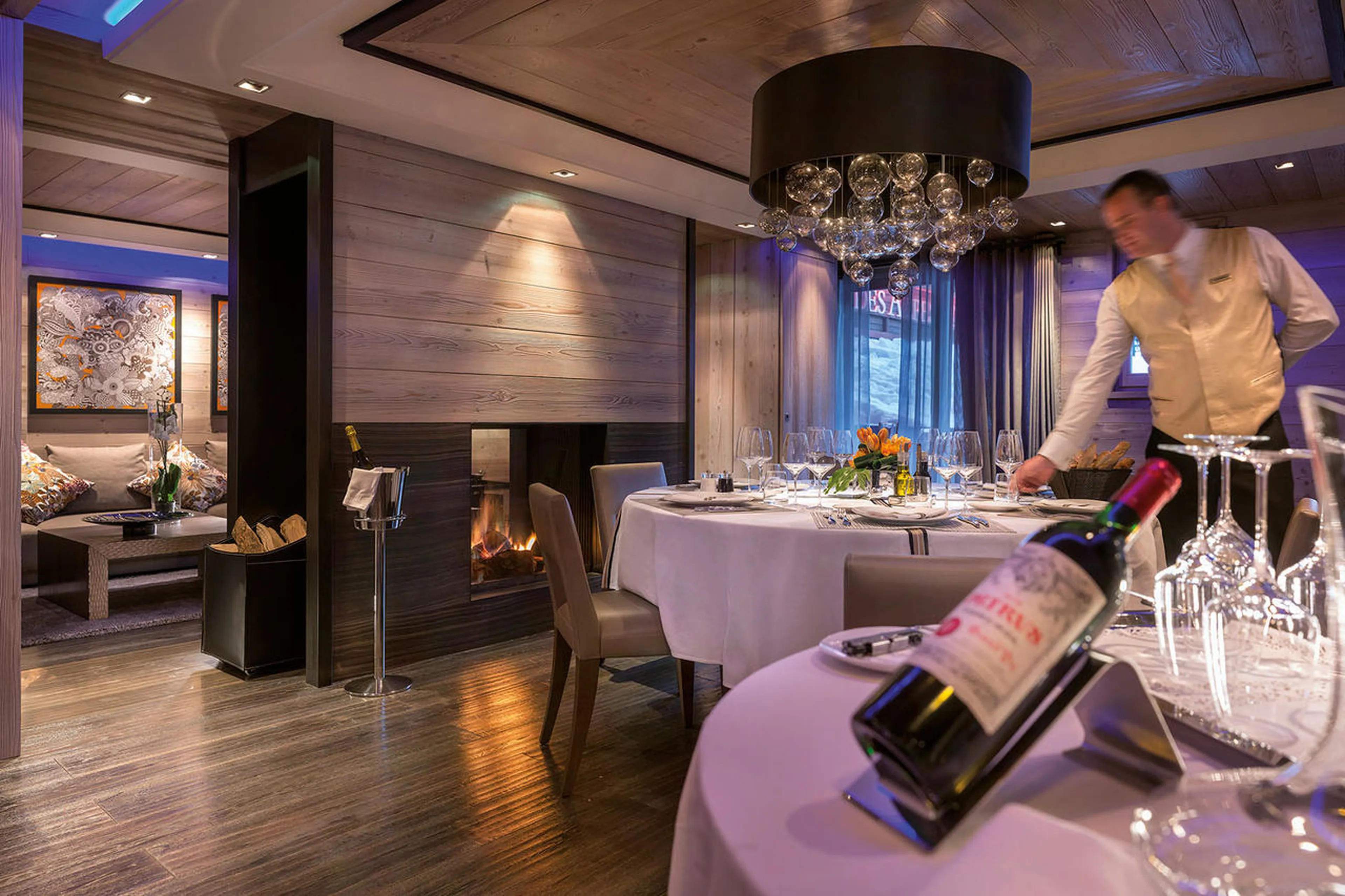 Wine from wine cellar complements delicious meals in Apartment Amethyst in Courchevel 1850