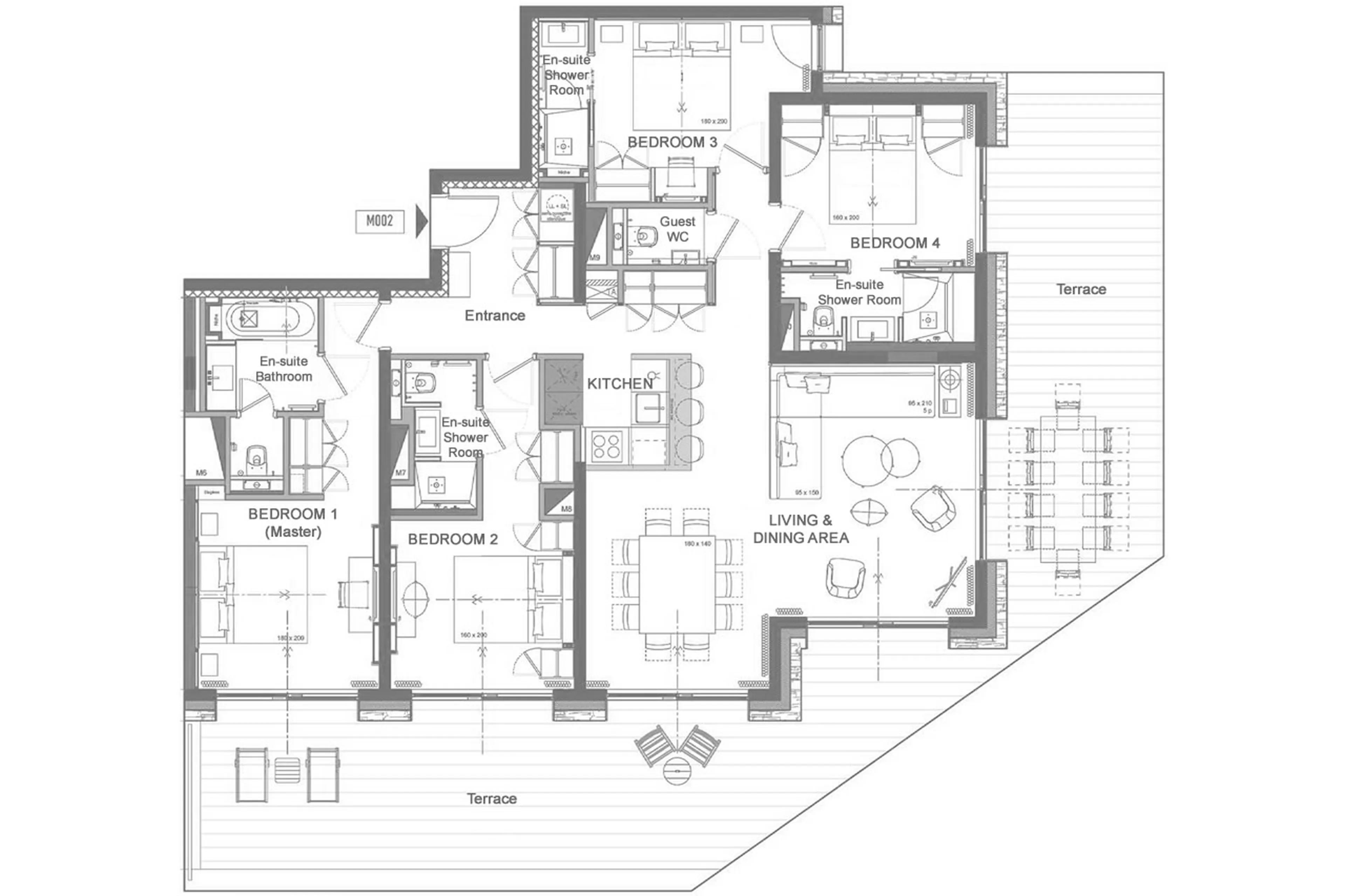Floor plan of Apartment Antares Mira 002 in Meribel