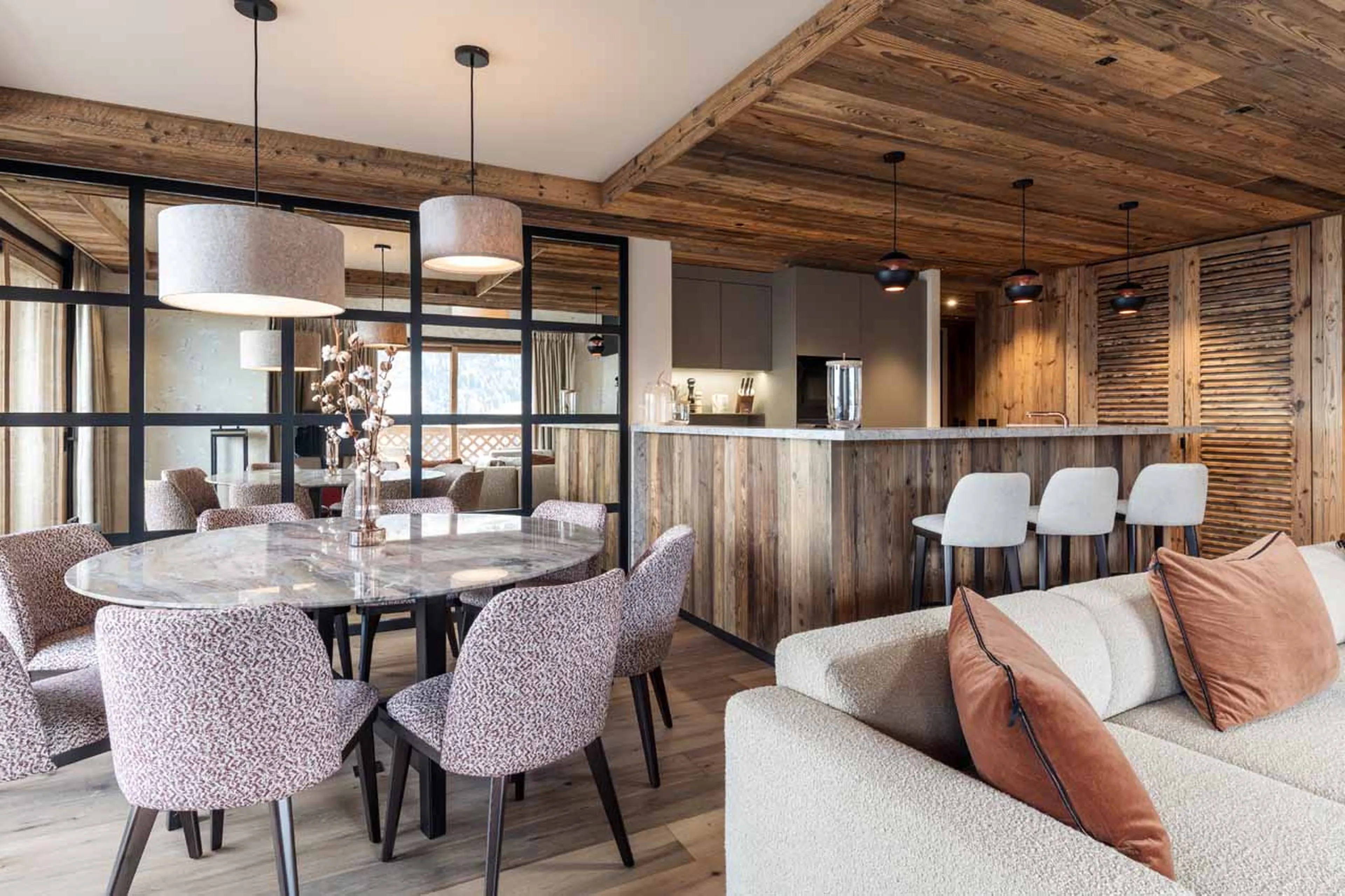 Dining area at Apartment Antares Mira 202 in Meribel