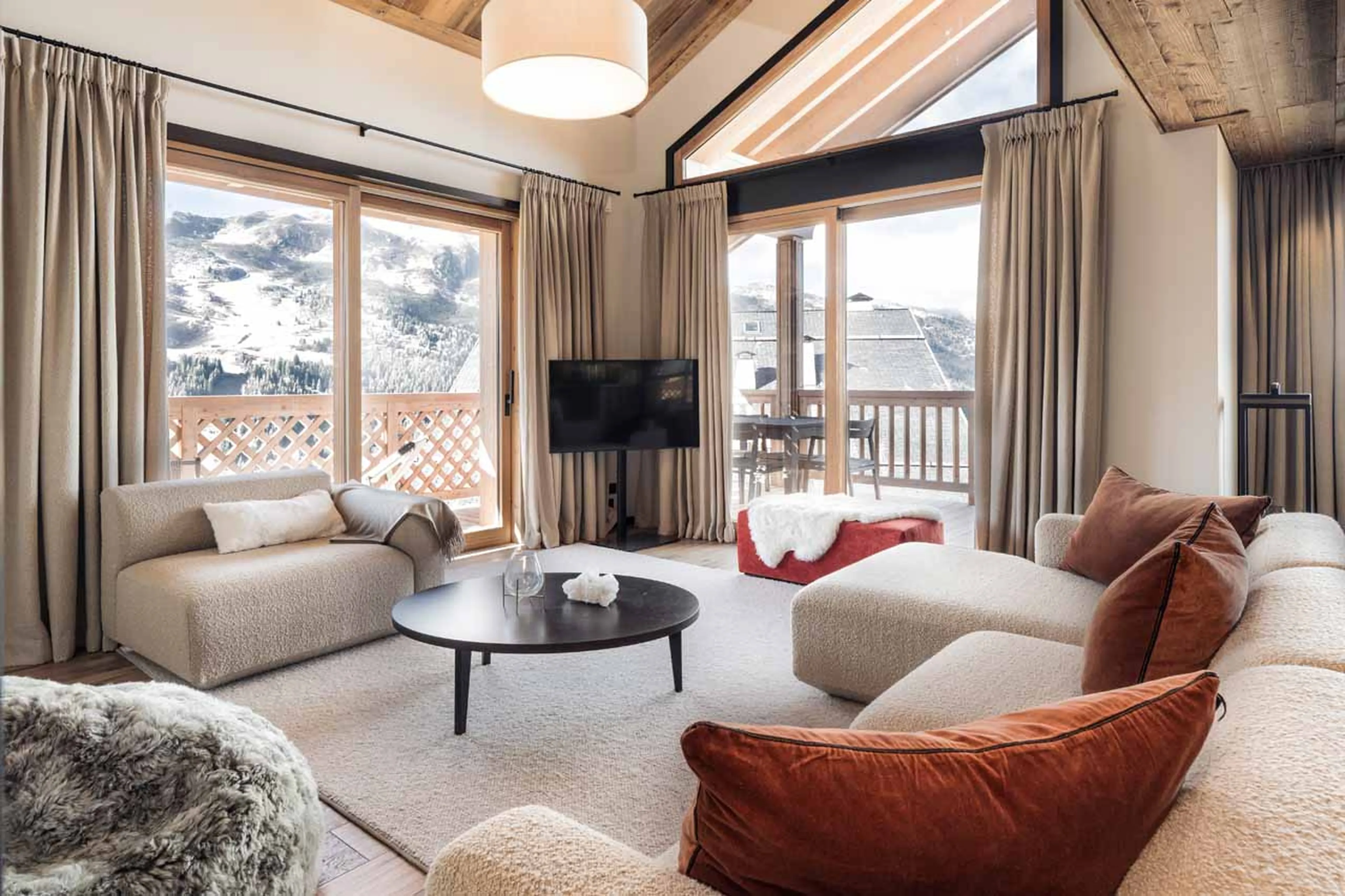 Living area at Apartment Antares Mira 202 in Meribel