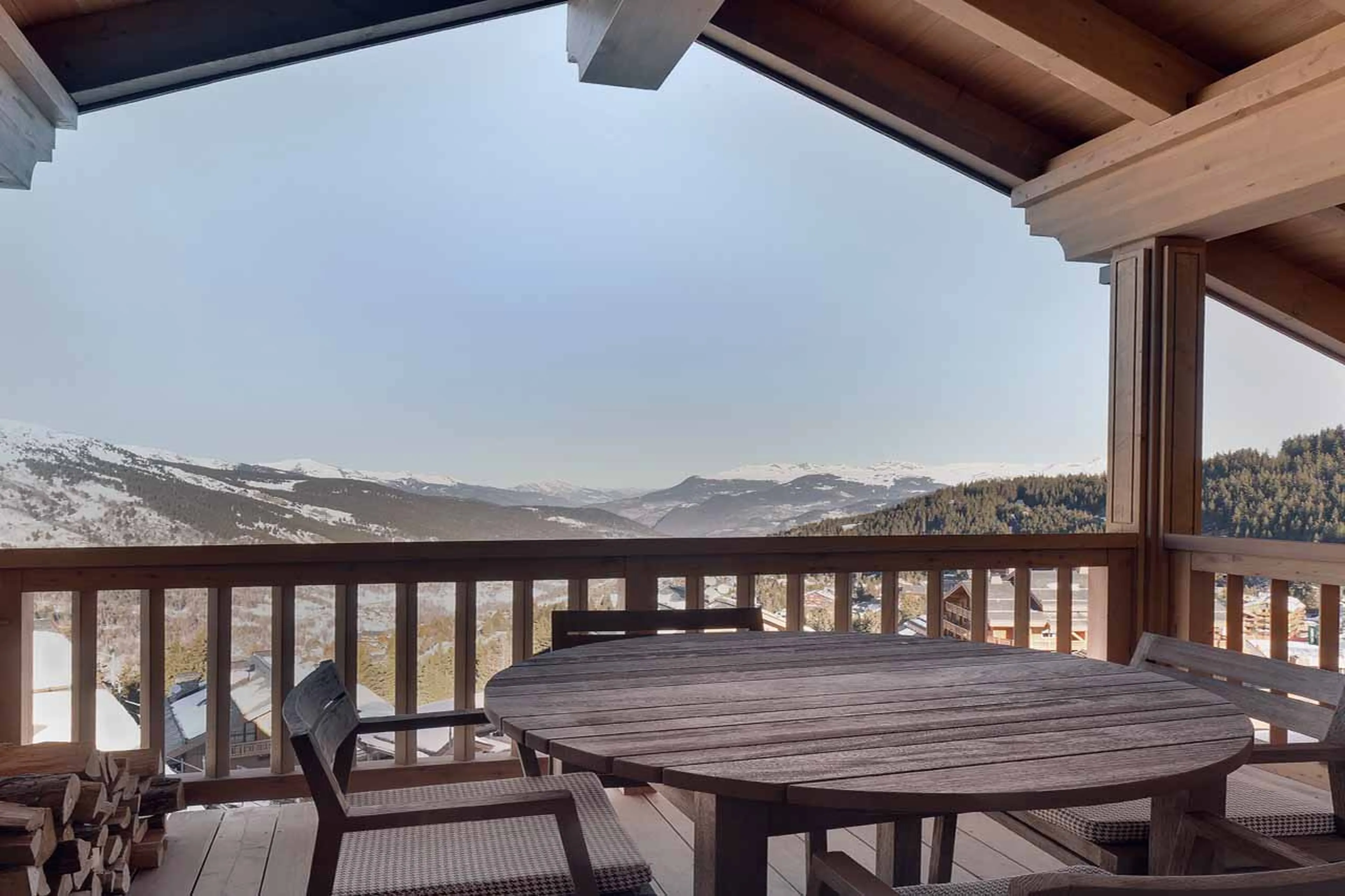 Terrace at Apartment Antares Mira 301 in Meribel