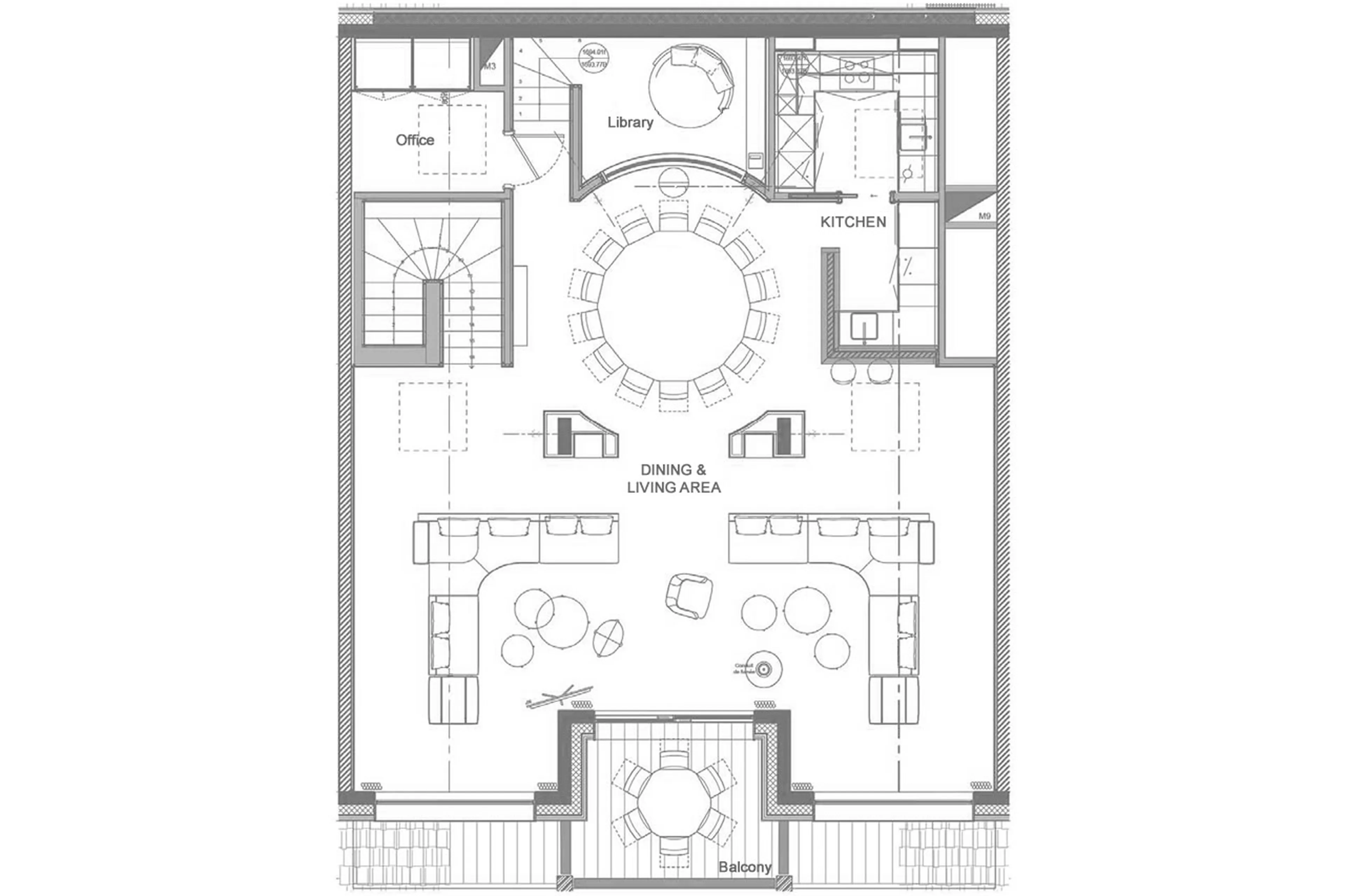 Top level floor plan of Apartment Antares Mira 301 in Meribel