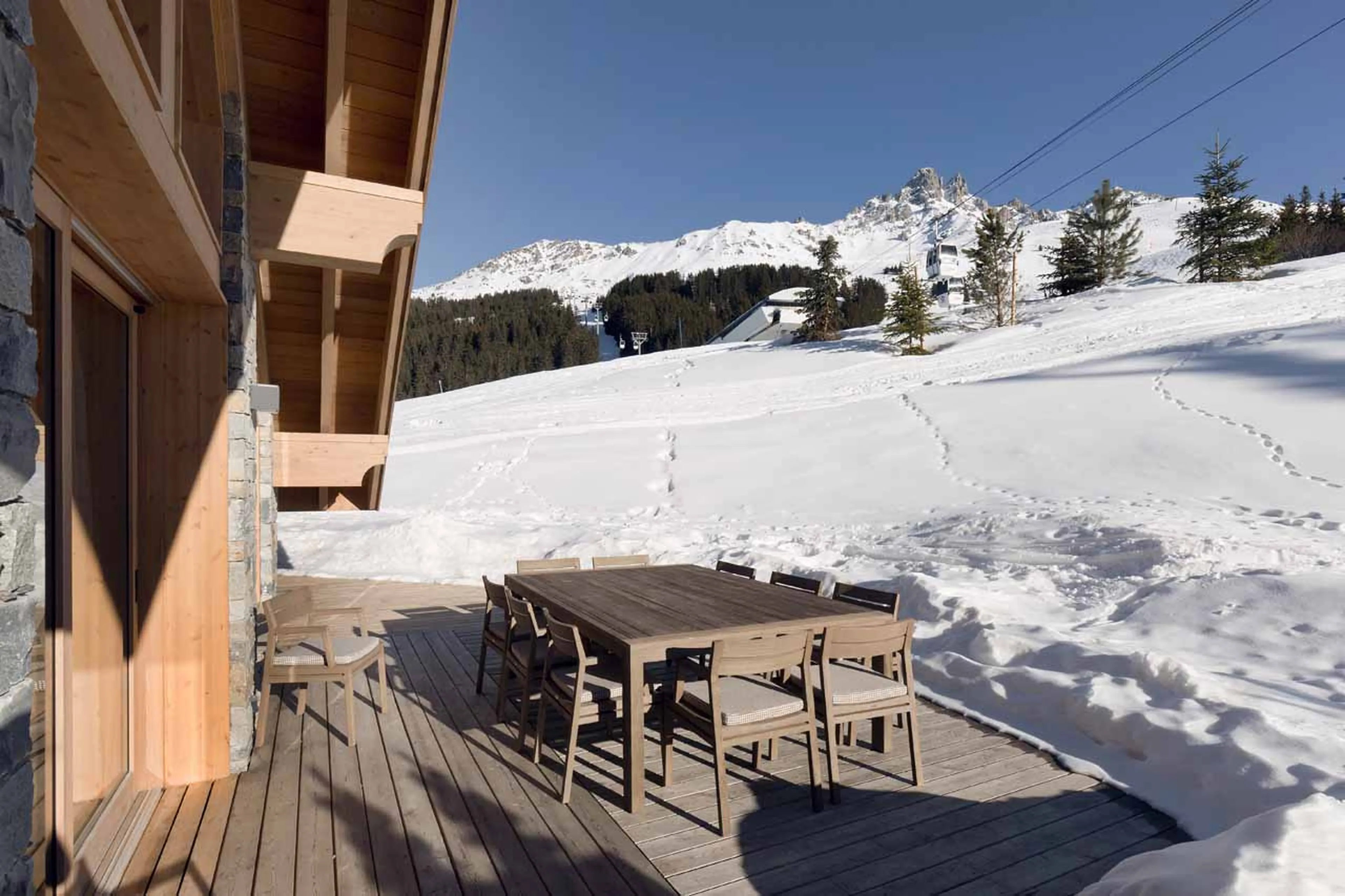 Terrace at Apartment Antares Naos 203 in Meribel