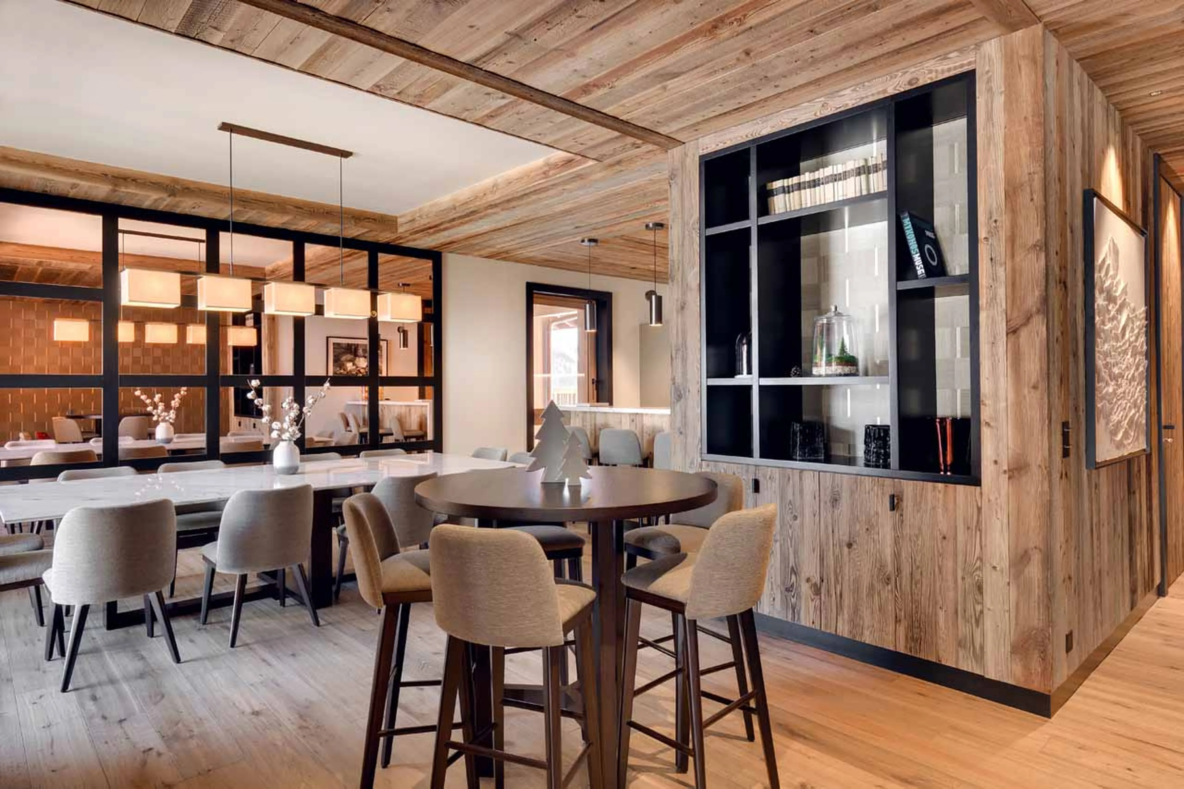 Dining area small table at Apartment Antares Naos 204D in Meribel