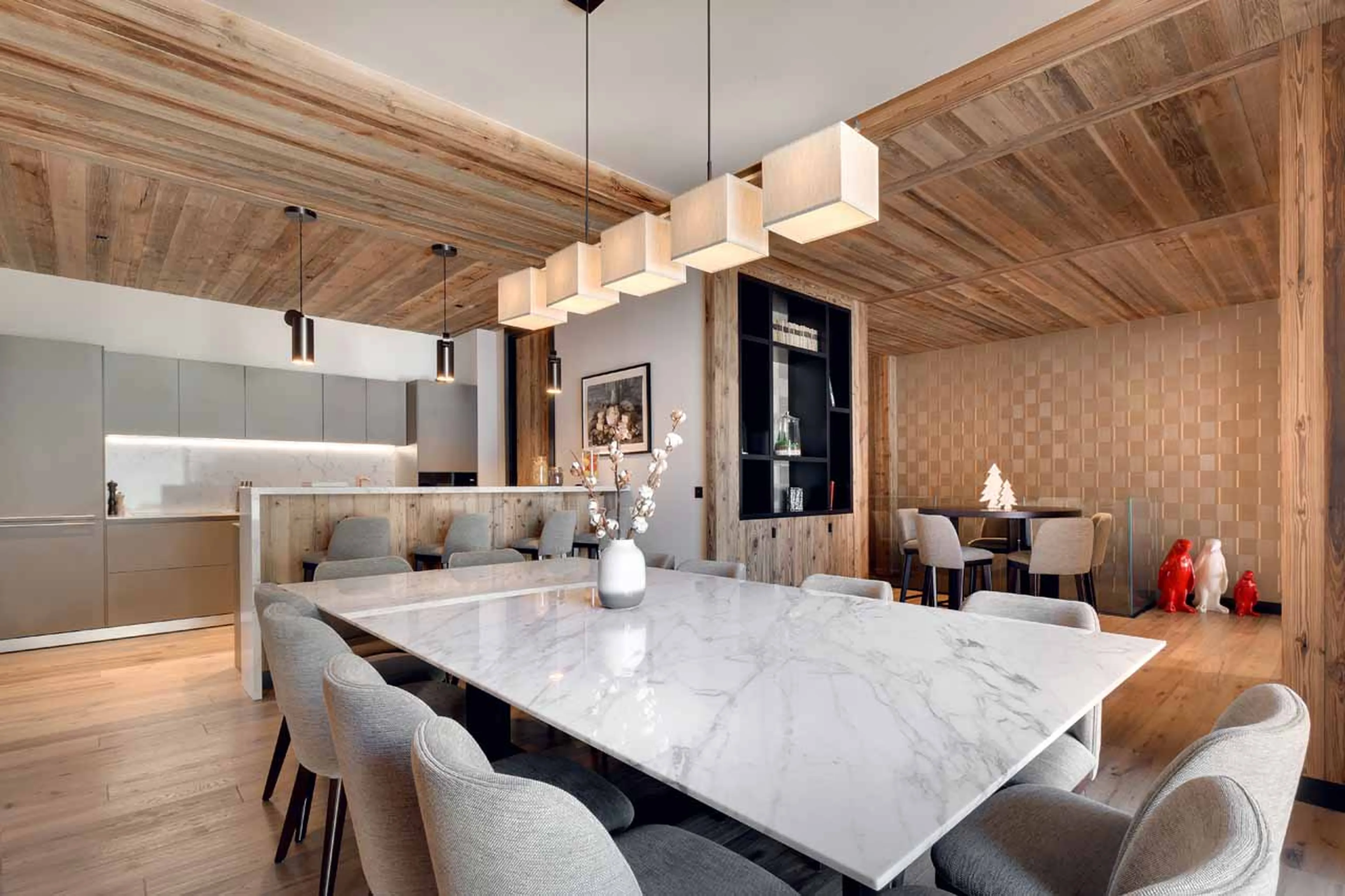 Dining area at Apartment Antares Naos 204D in Meribel