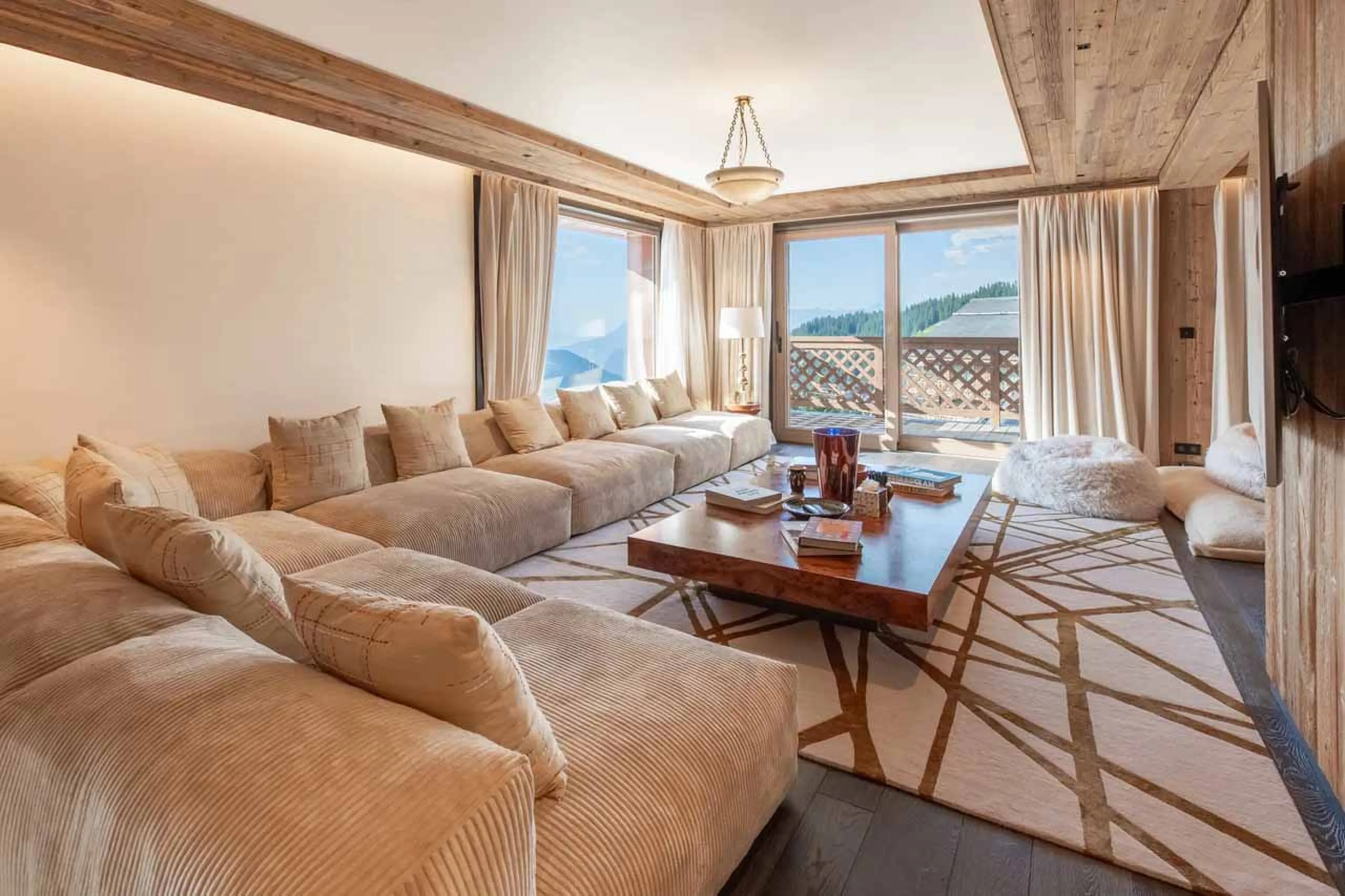 Living area views at Apartment Antares Sirius 401 in Meribel