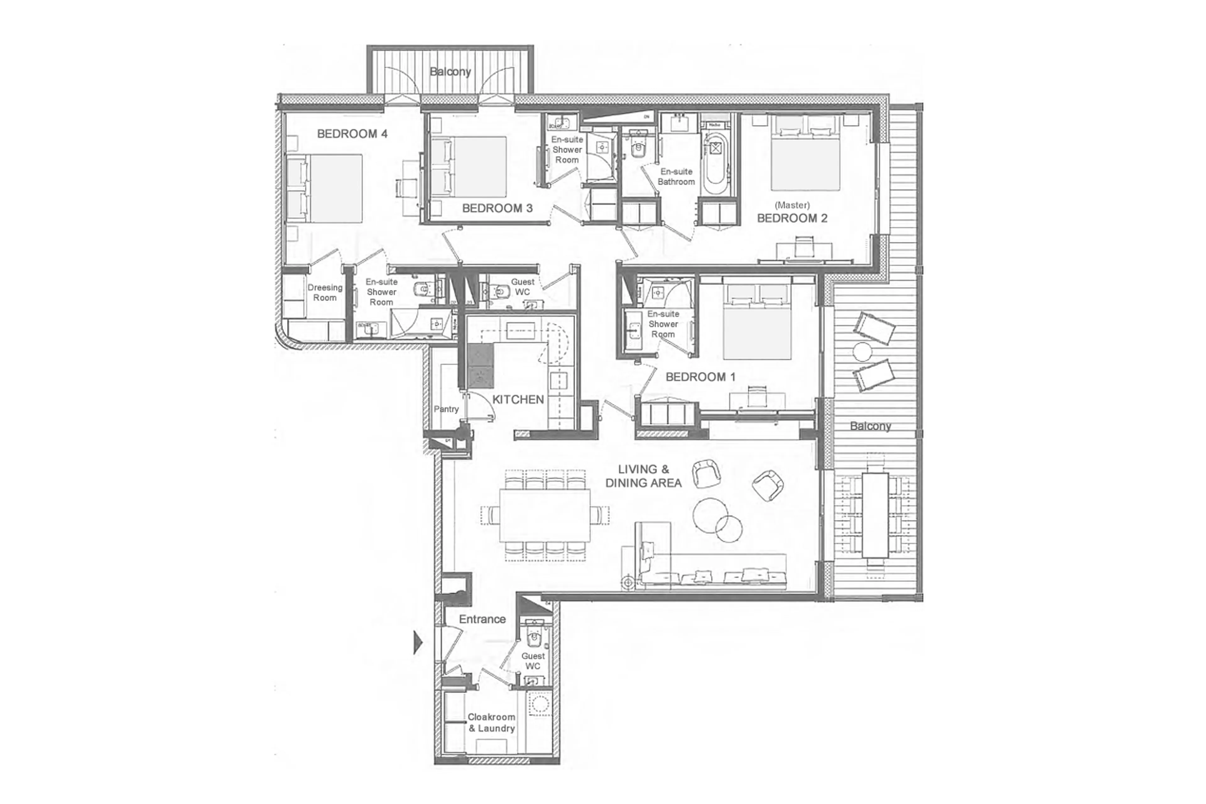 Floor plan of Apartment Antares Sirius 402 in Meribel