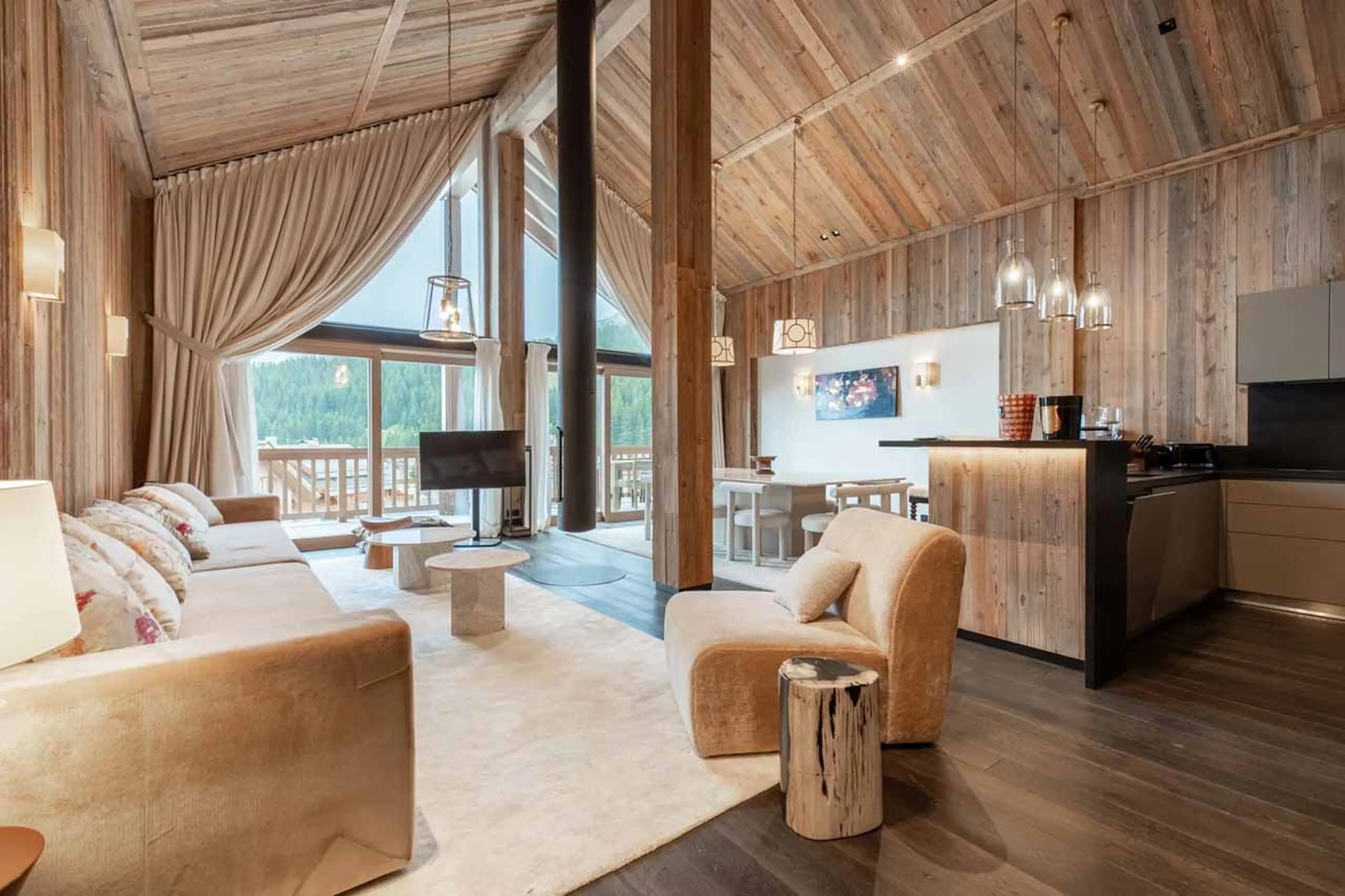 Open-plan living at Apartment Antares Sirius 501 in Meribel