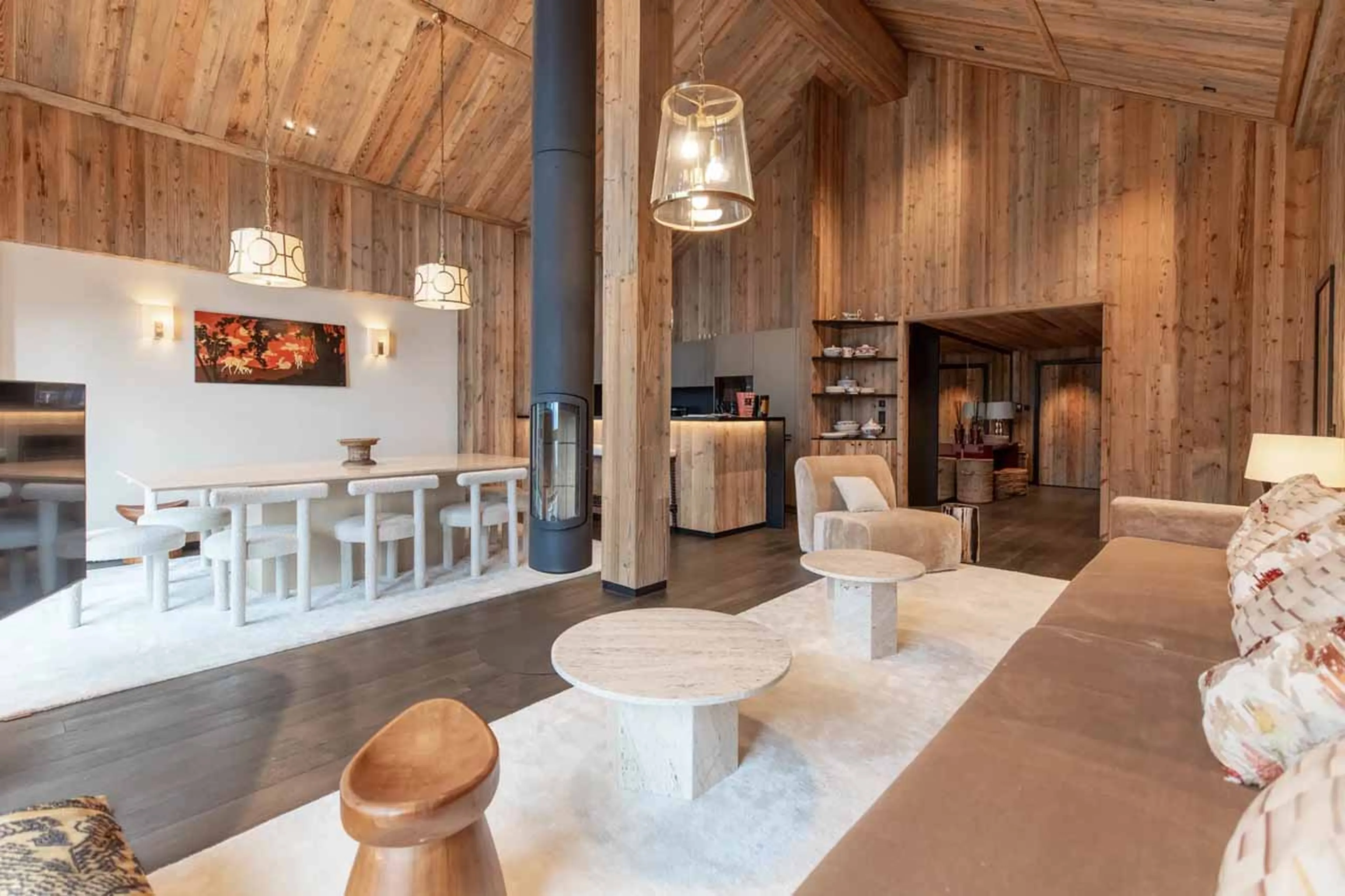 Fireplace at Apartment Antares Sirius 501 in Meribel