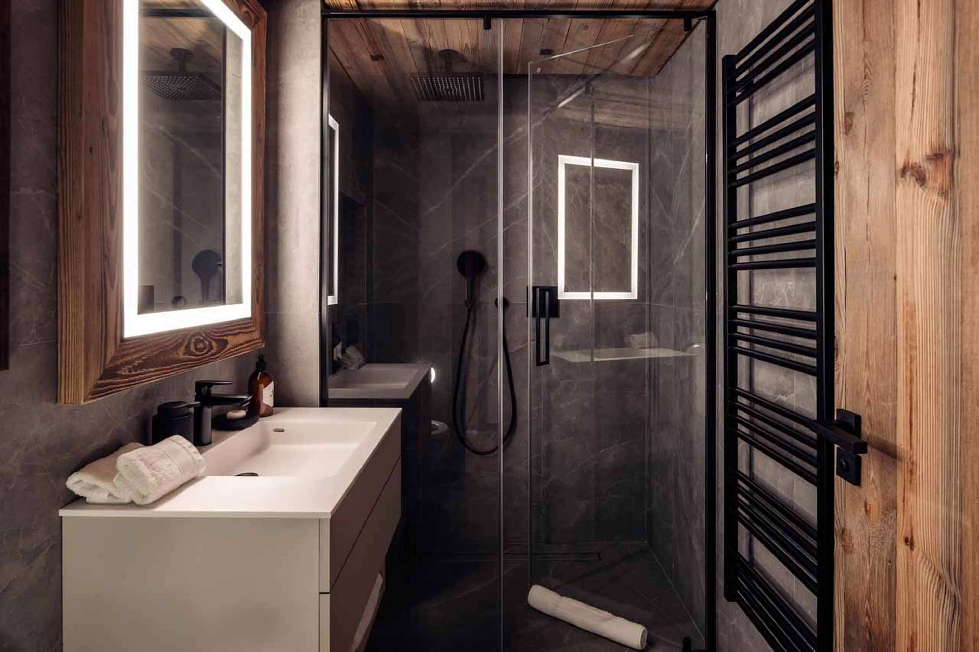 Shared shower room at Apartment Antares Sirius 502 in Meribel