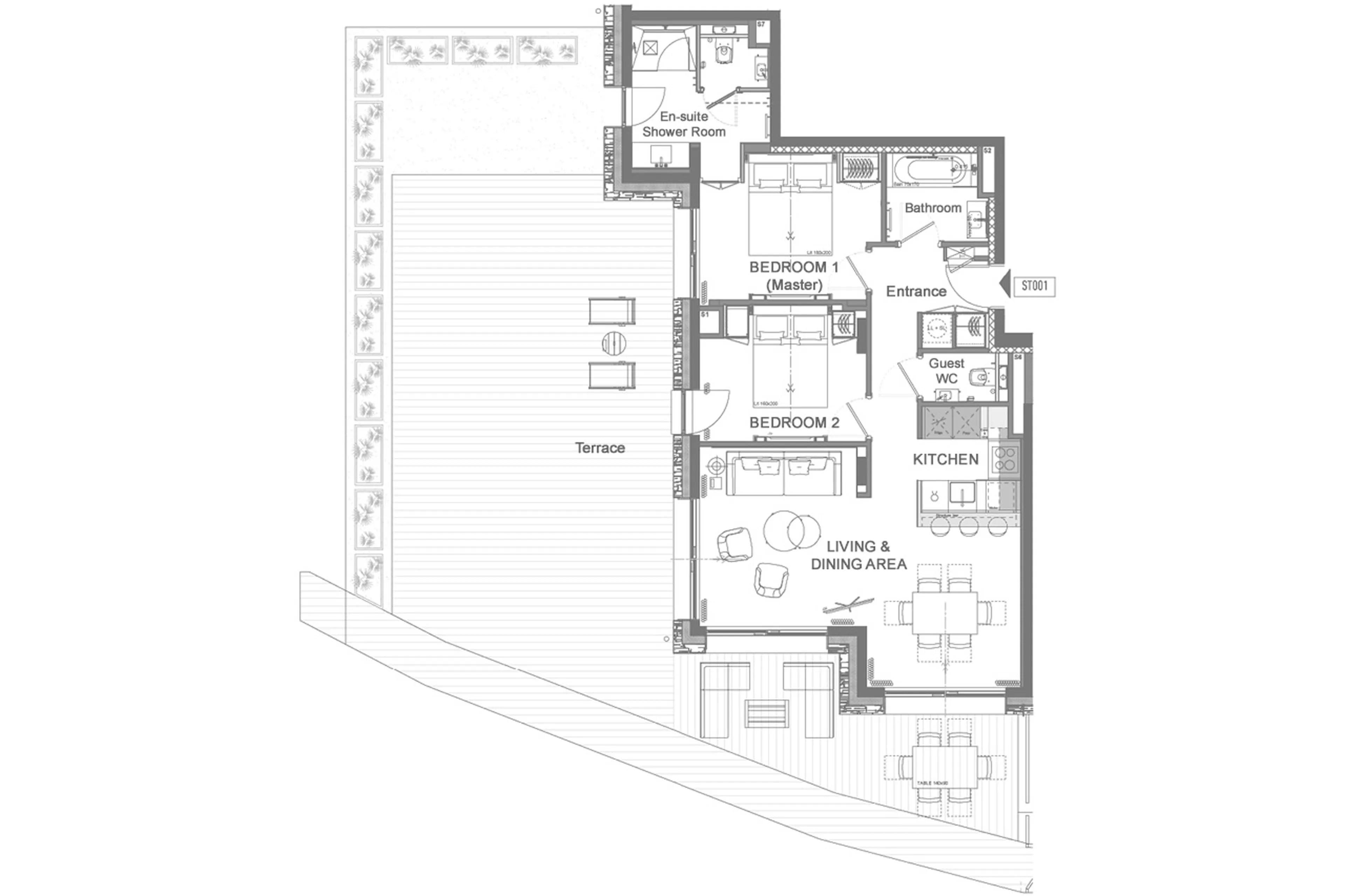 Floor plan of Apartment Antares Stella 001 in Meribel