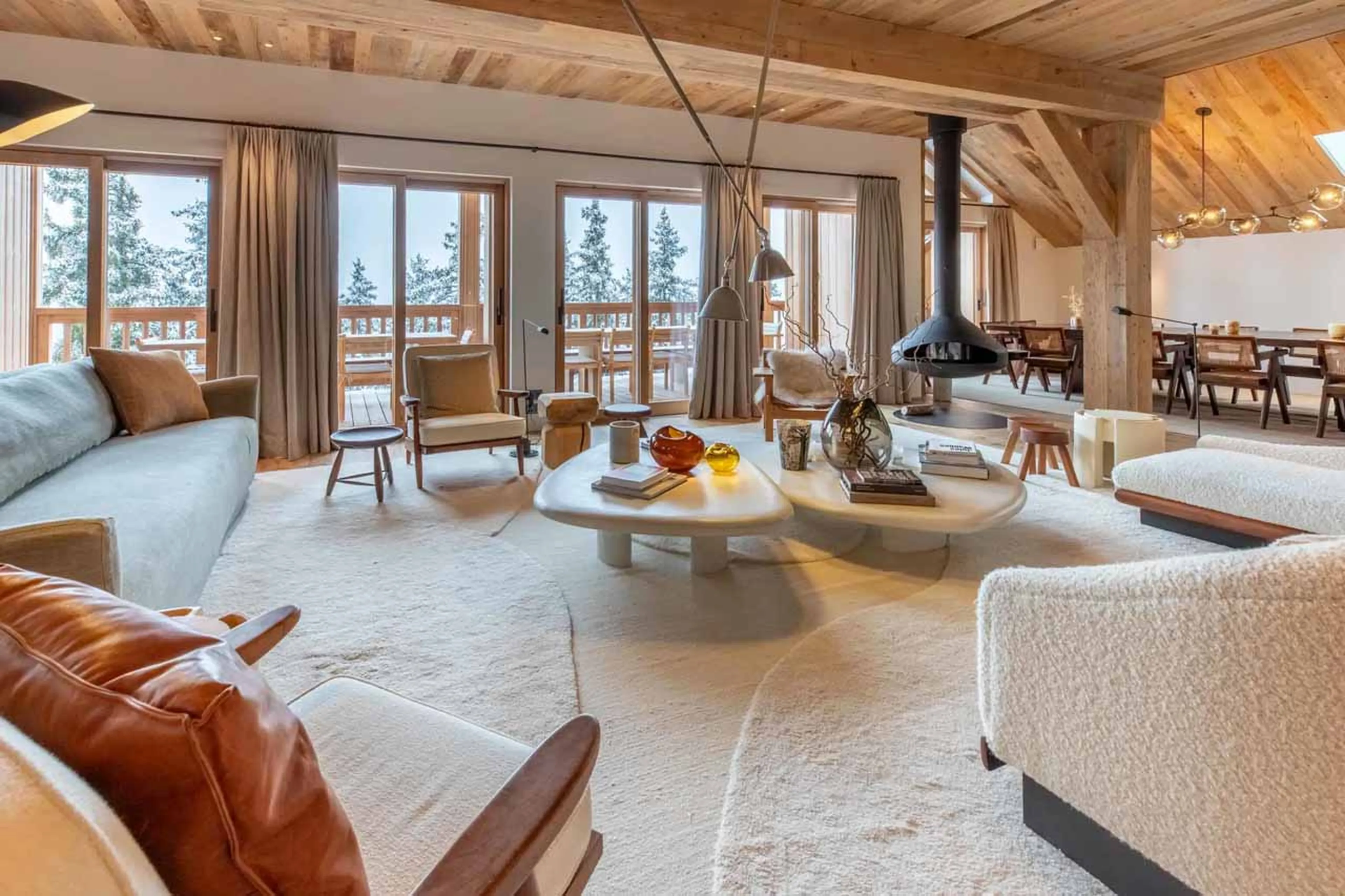 Living area views at Apartment Antares Ursa 501 in Meribel