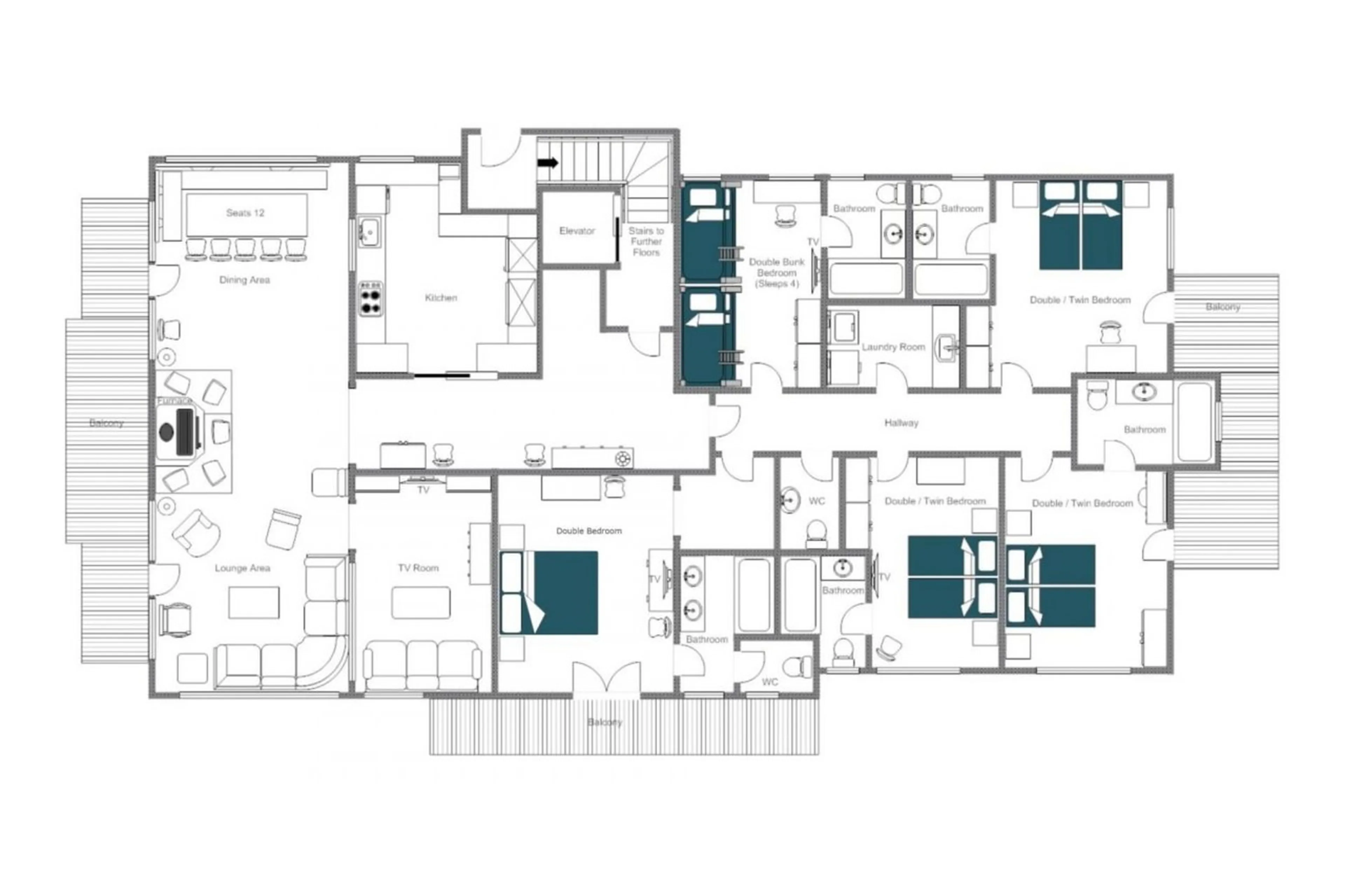 Floor plan of Apartment Antoinette in St Anton