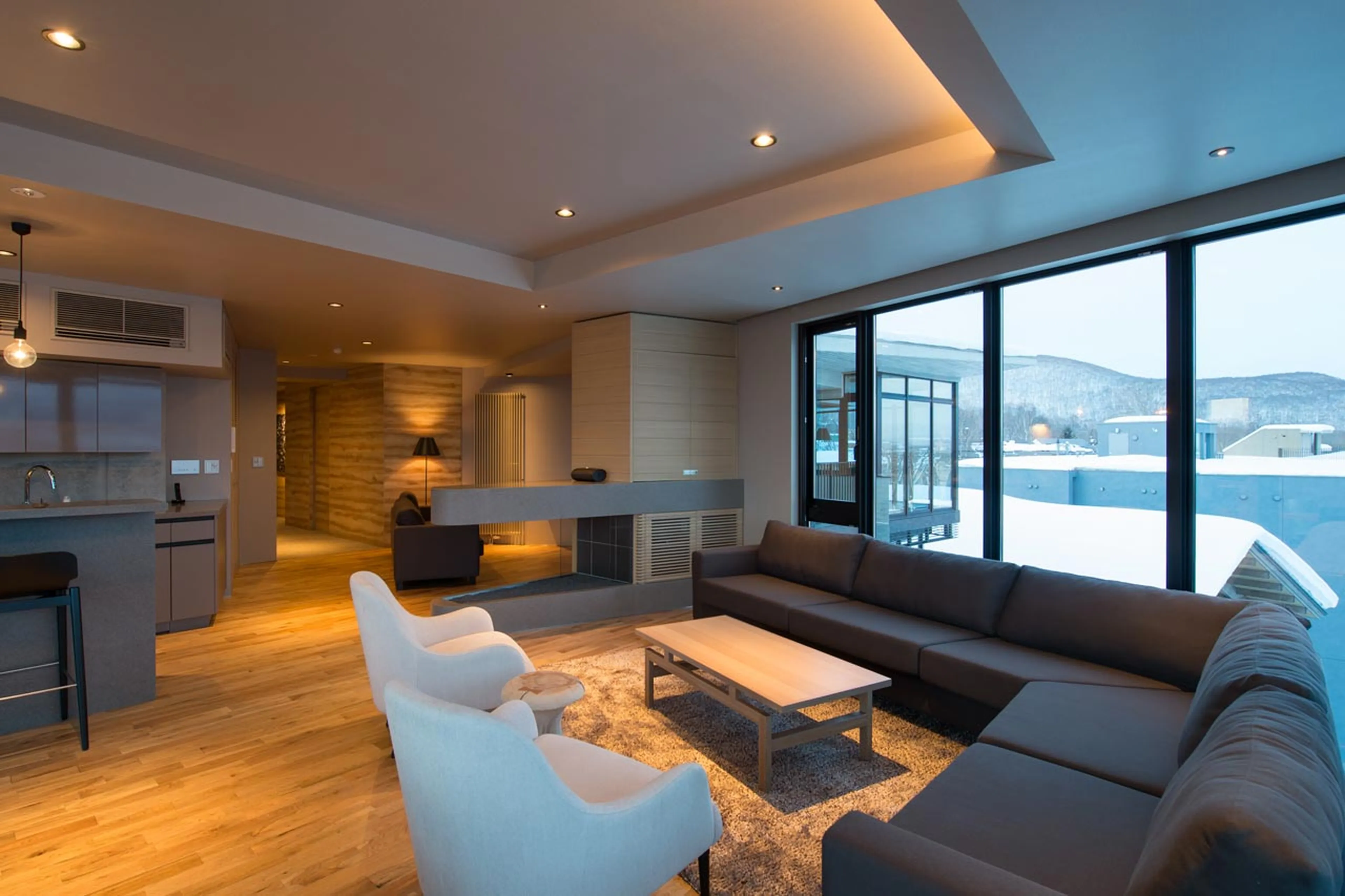 Seating in living area two in Apartment Aspect 5 in Niseko