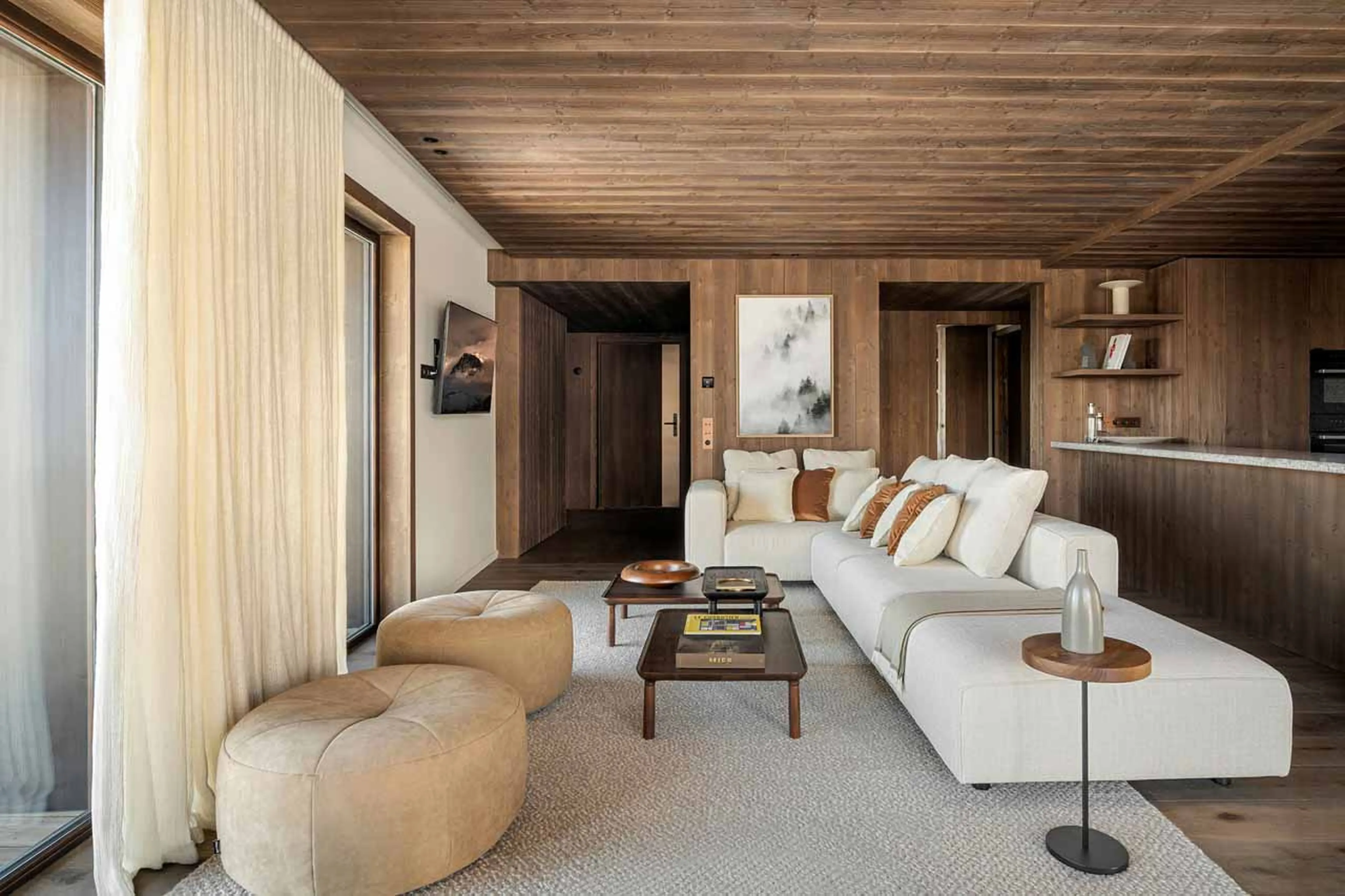 Living area in Apartment Atmosphere 901, Courchevel 1850