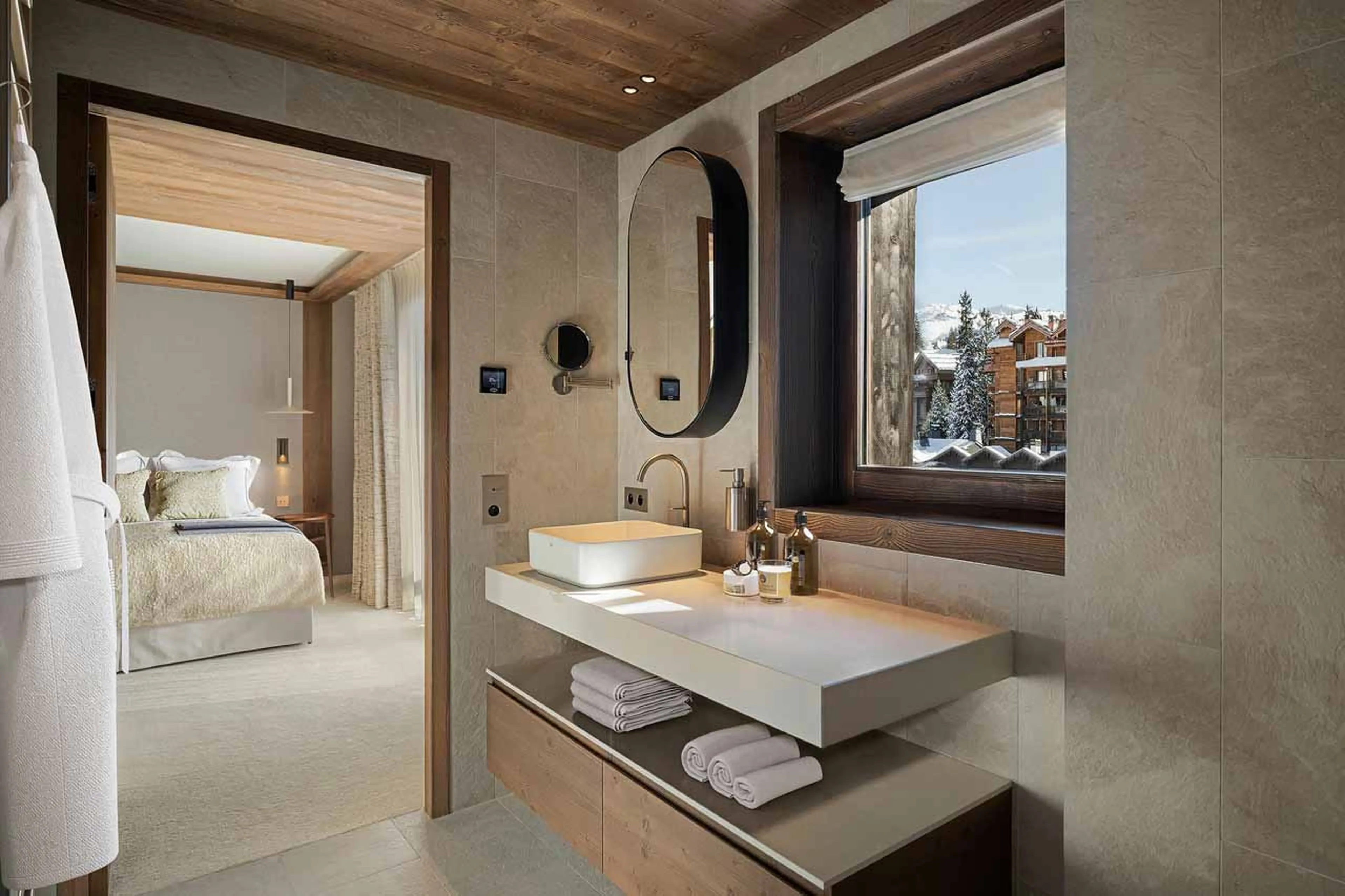 En-suite shower room in Atmosphere Apartment 902, Courchevel 1850