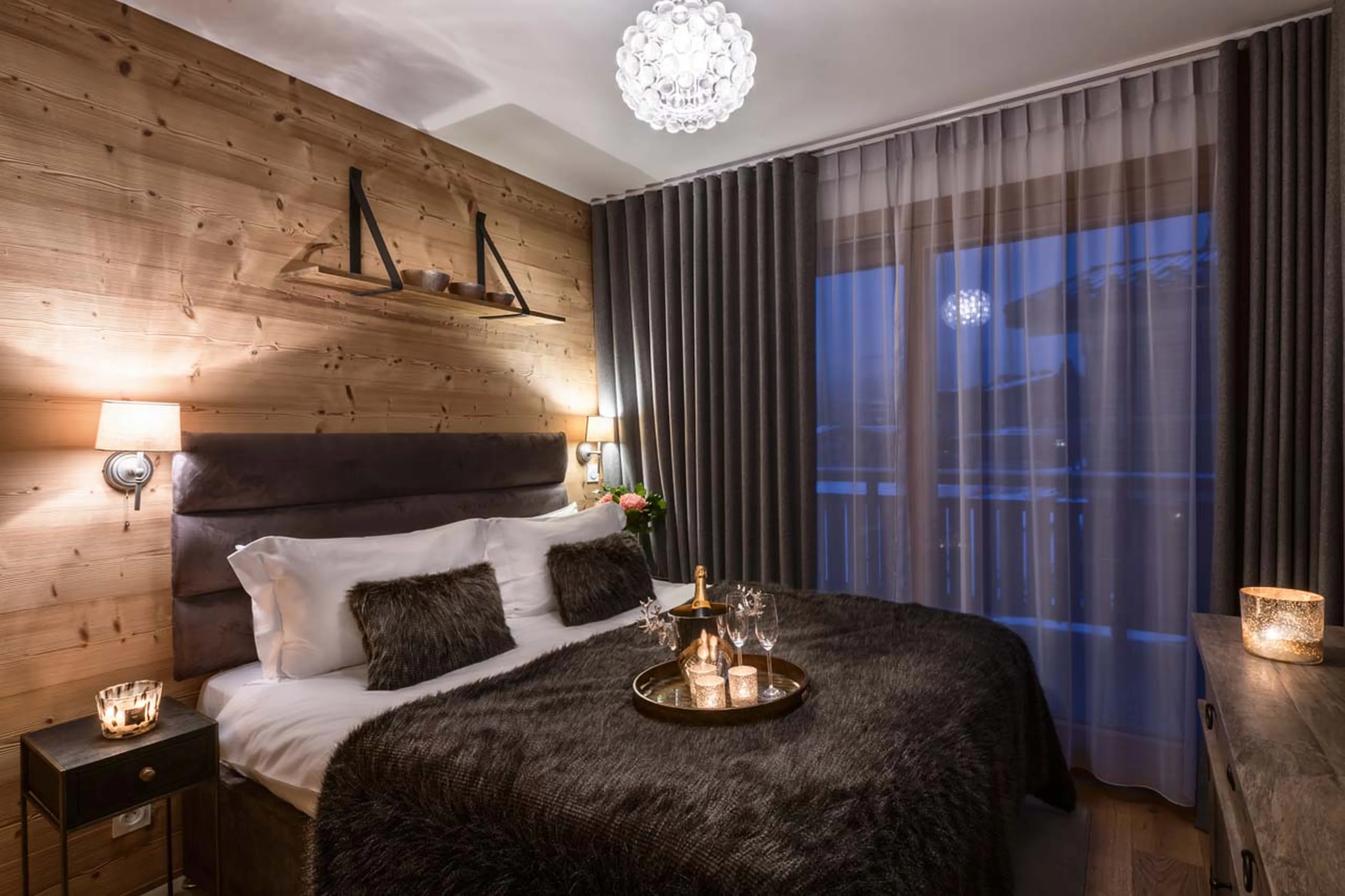 Bedroom one at Apartment Aviemore in Les Gets