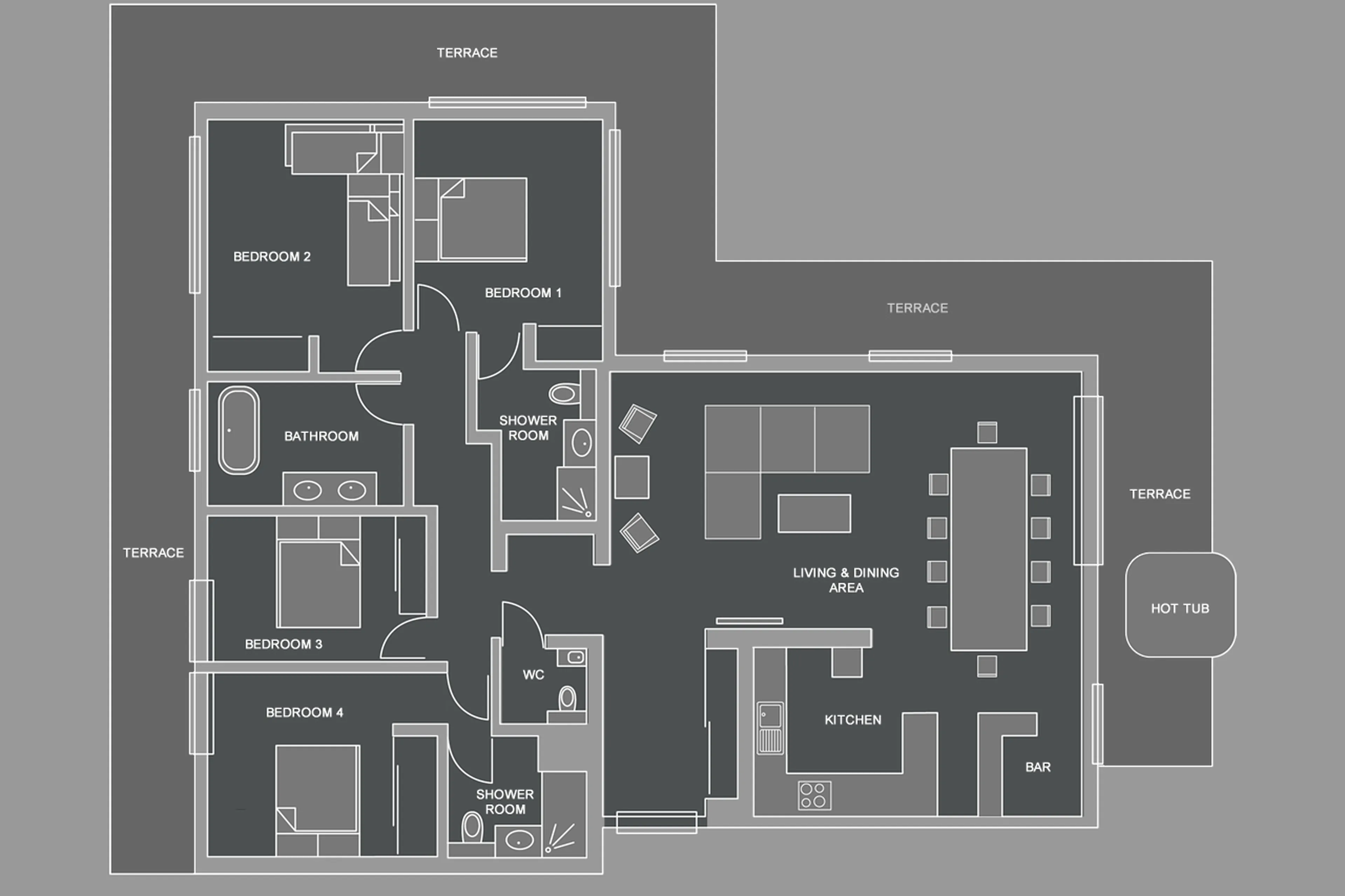Floor plan of Apartment Aviemore in Les Gets