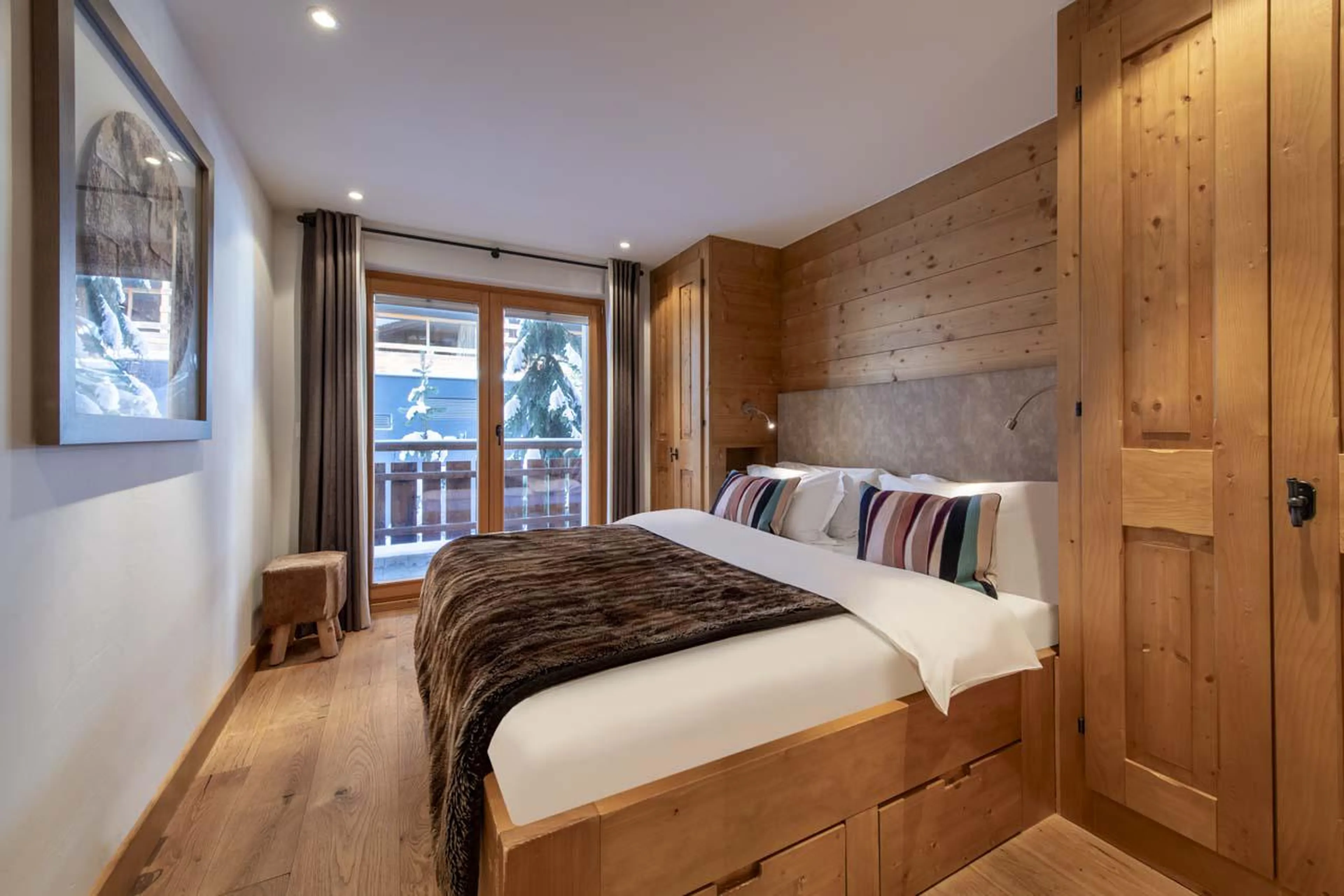 Bedroom two at Apartment Basalte in Verbier