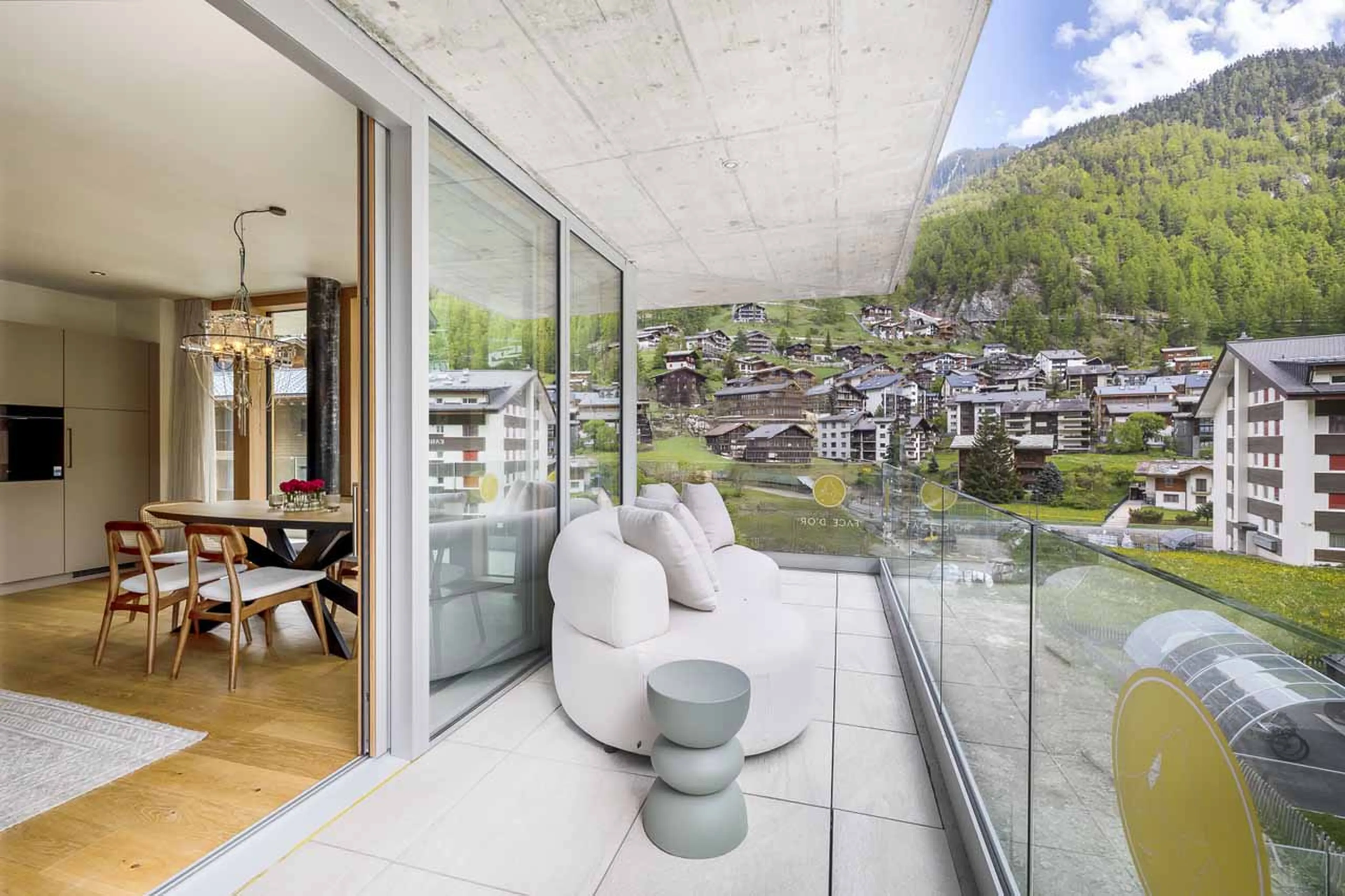 Balcony at Apartment Beautiful Day in Zermatt