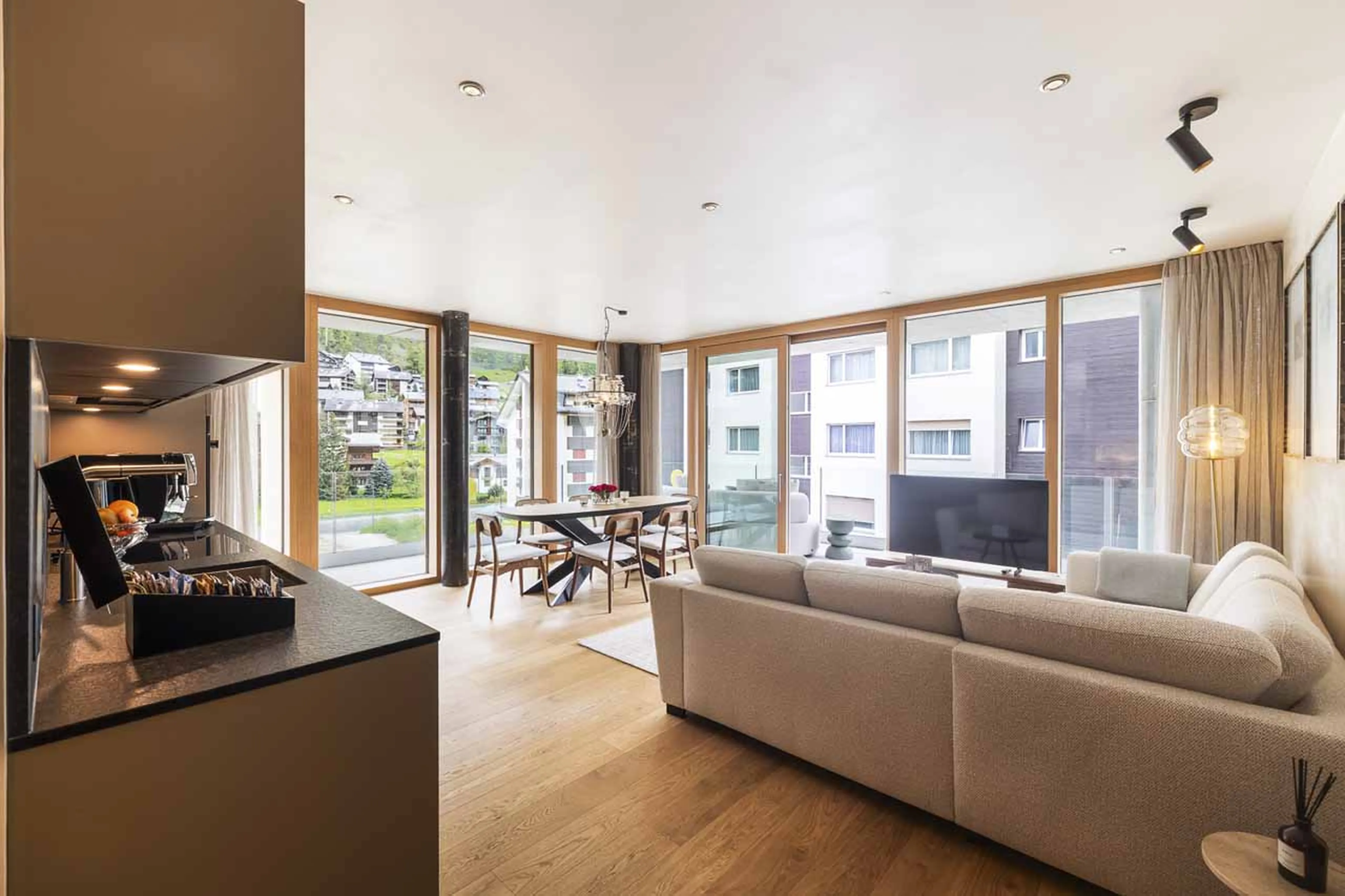 Living area at Apartment Beautiful Day in Zermatt