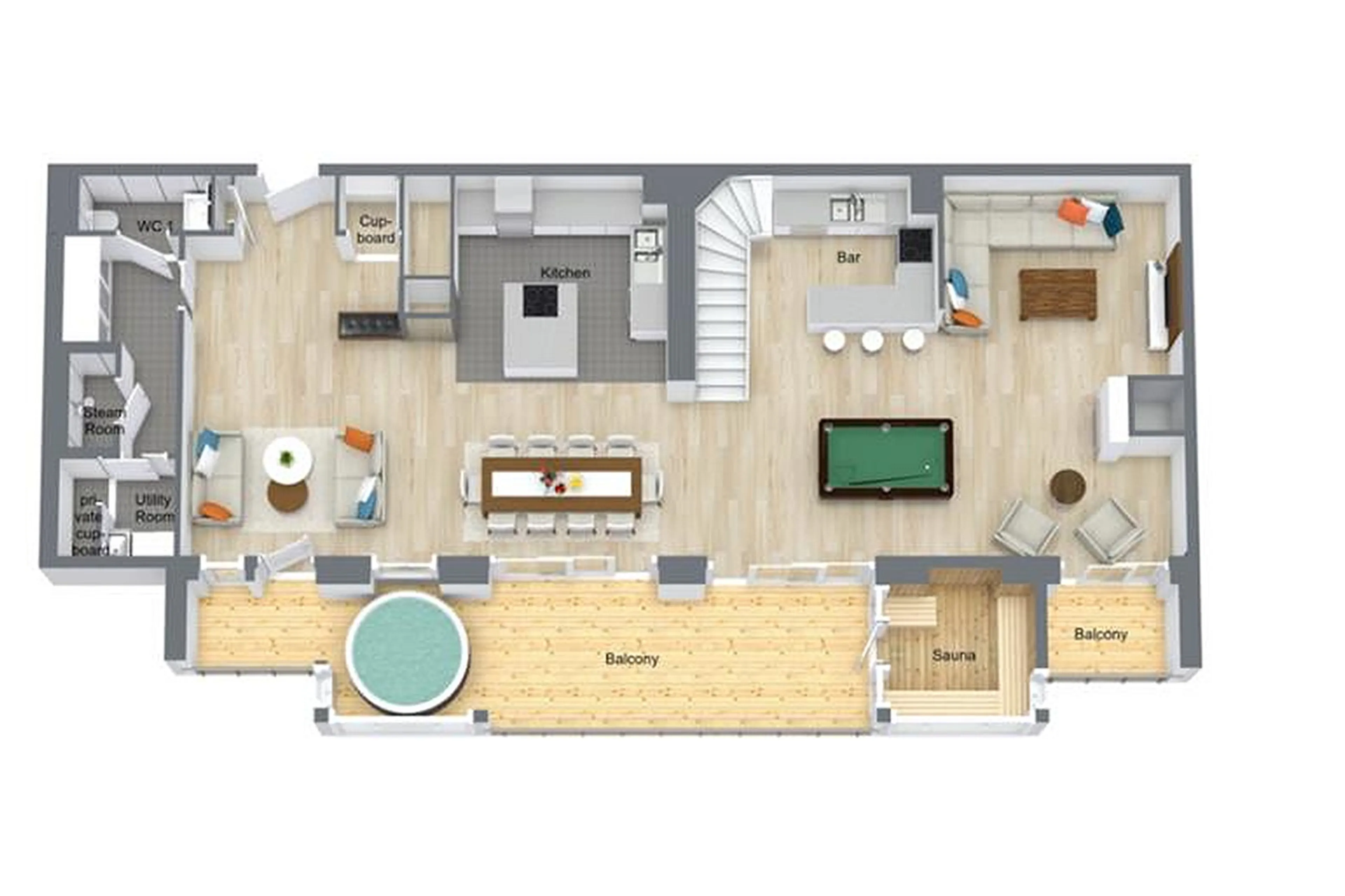 Lower level floor plan of Apartment Ben Nevis in Les Gets