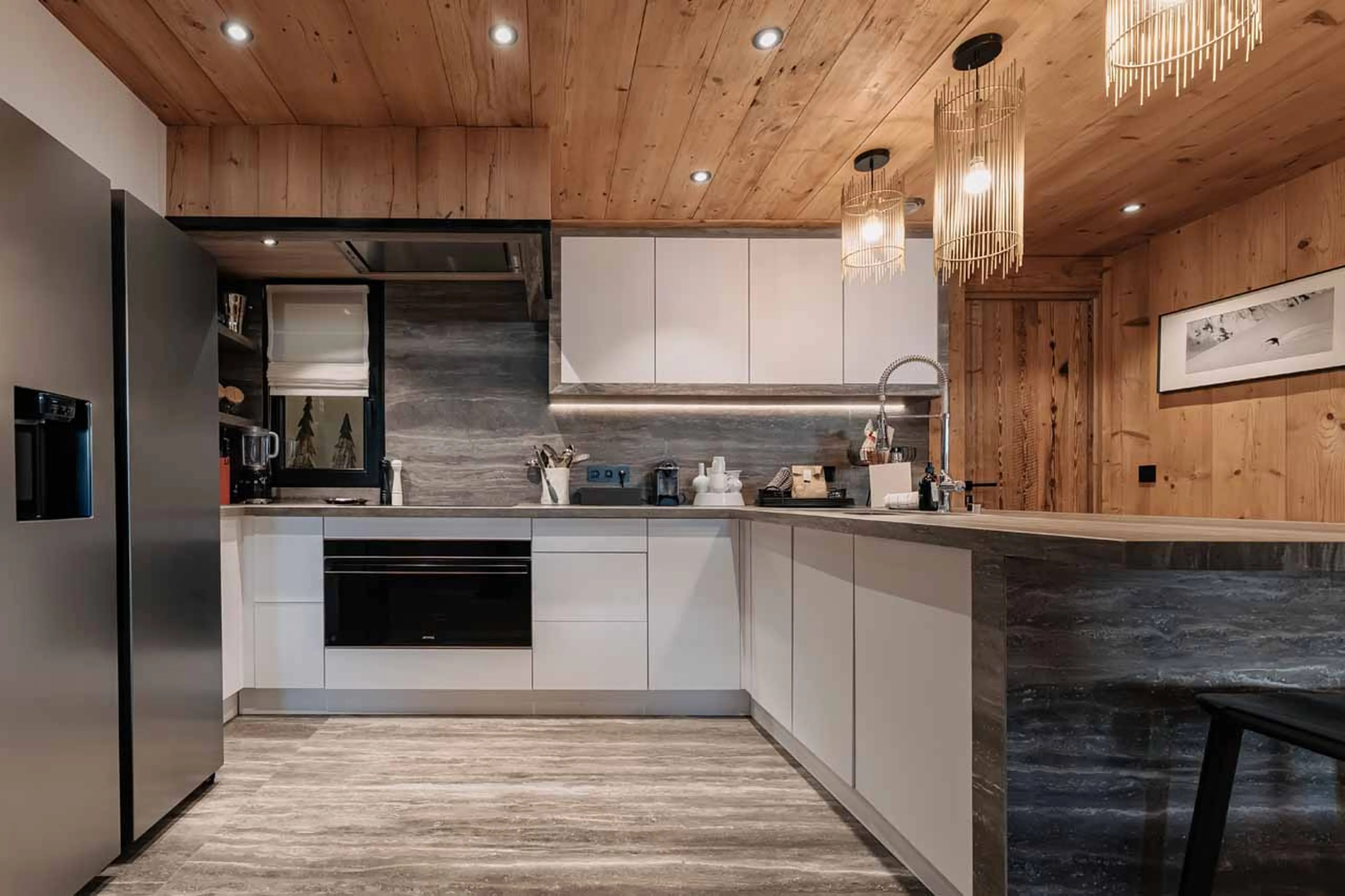 Modern kitchen in Apartment Best View, Val d'Isere