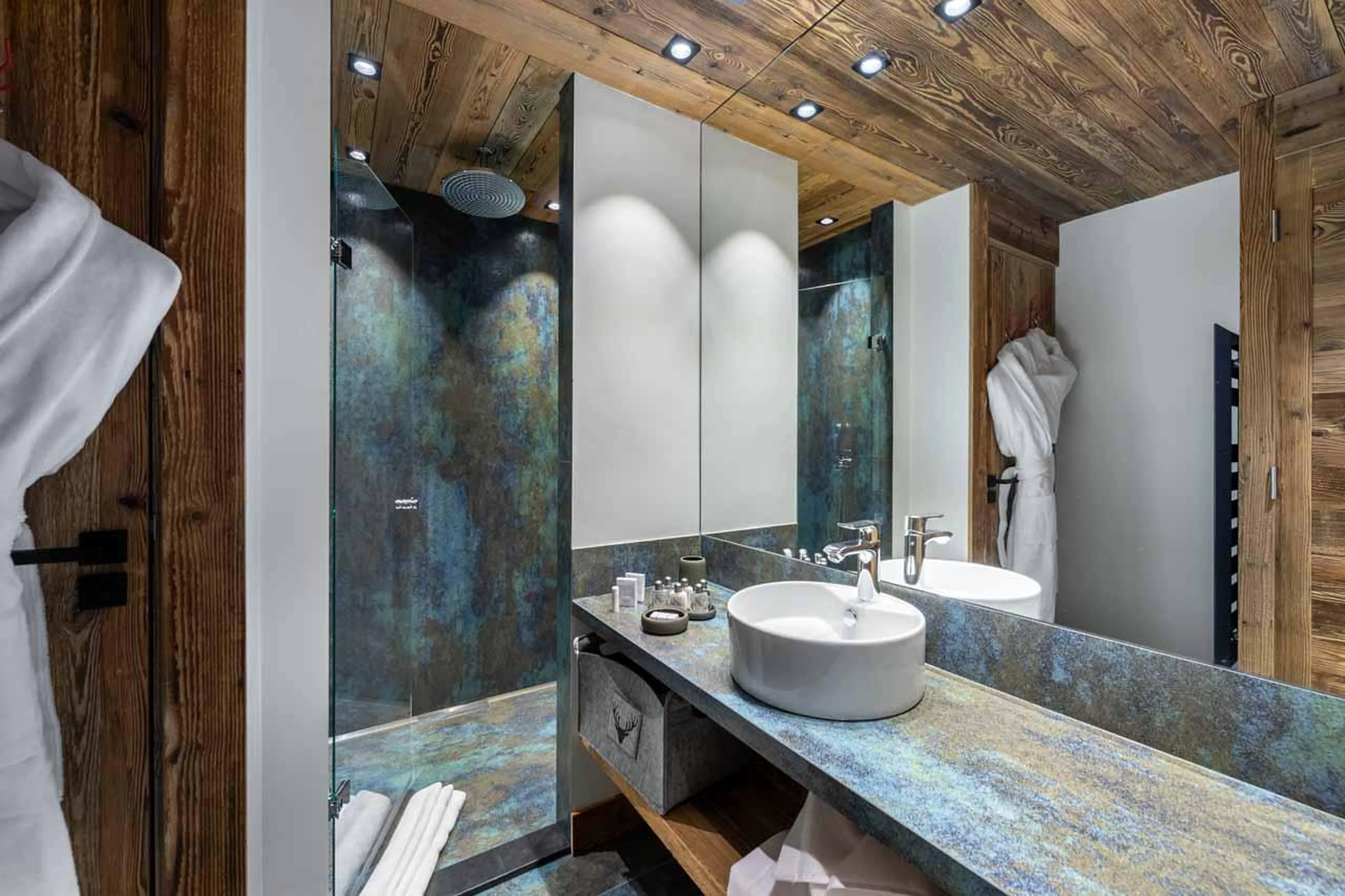 En-suite shower room in Apartment Best View, Val d'Isere