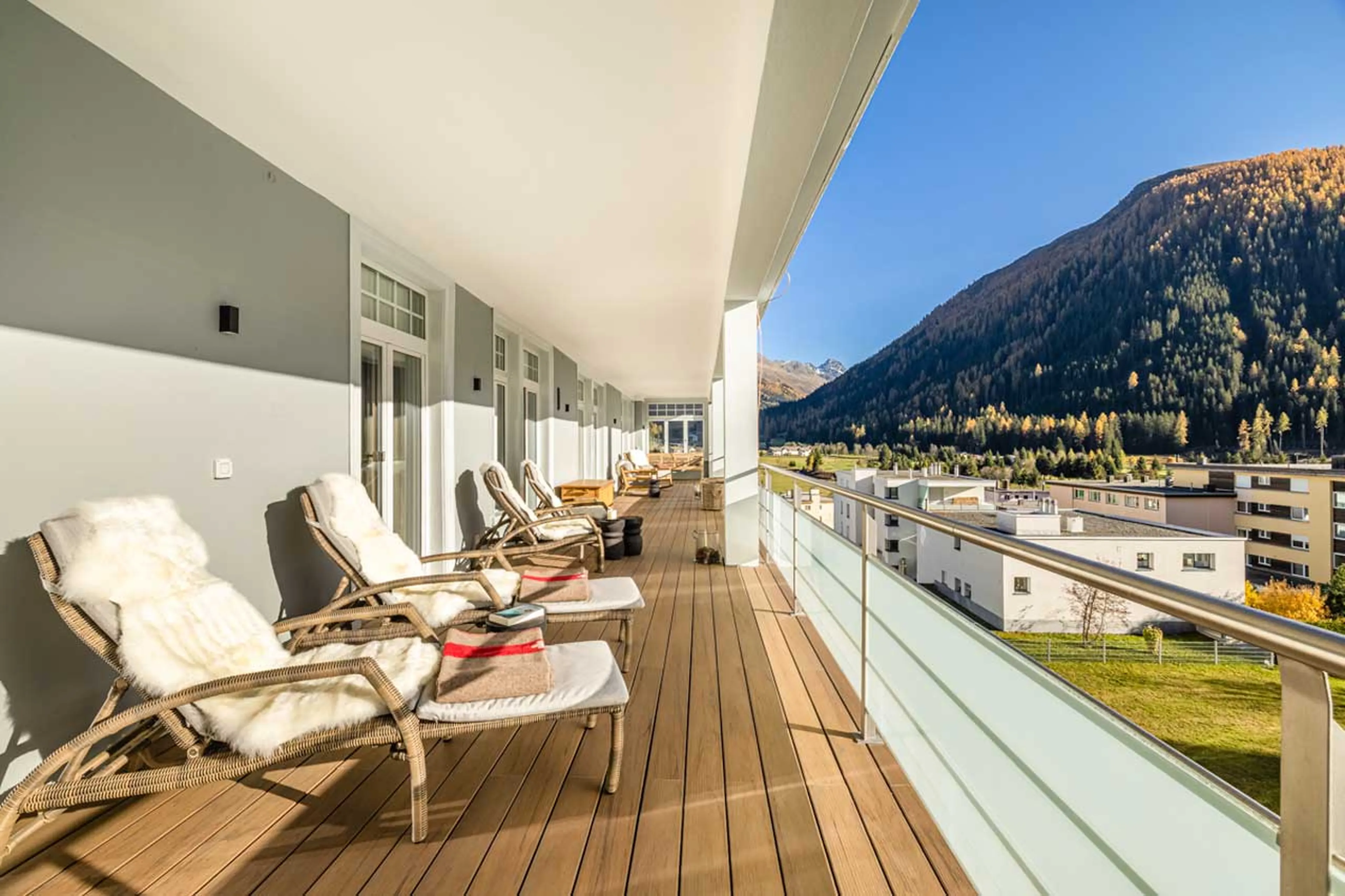 Views from south-facing balcony at Apartment Mountain Dream in Davos