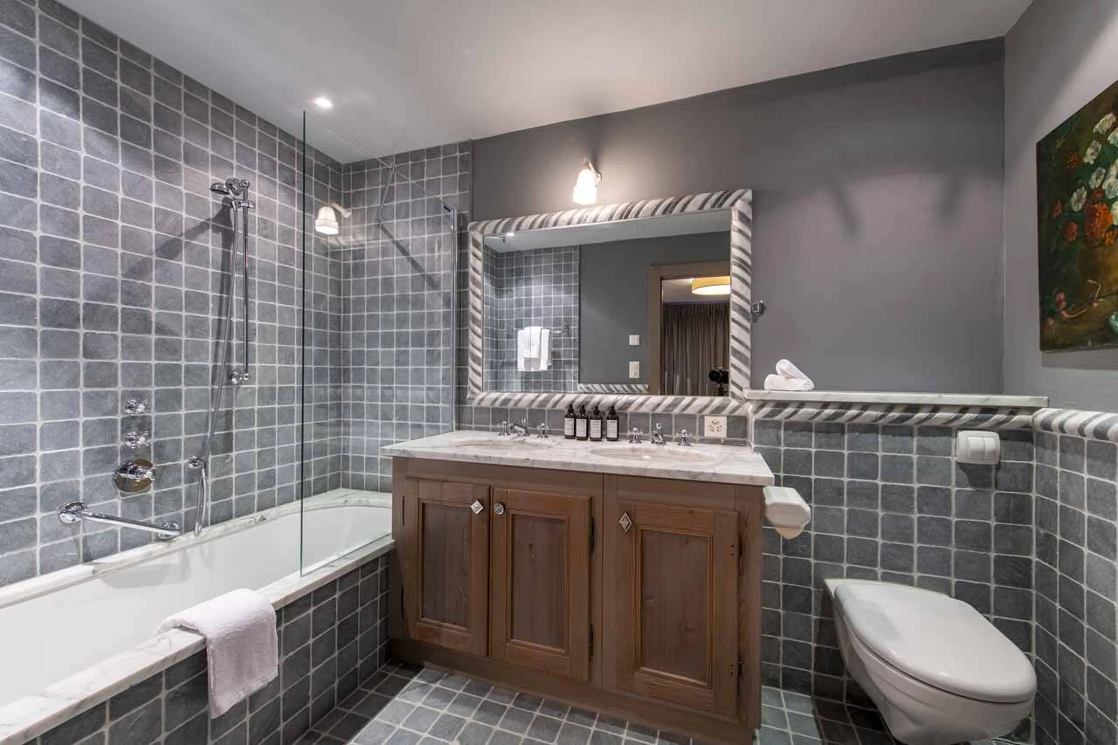 Bathroom one at Apartment Breithorn in Verbier