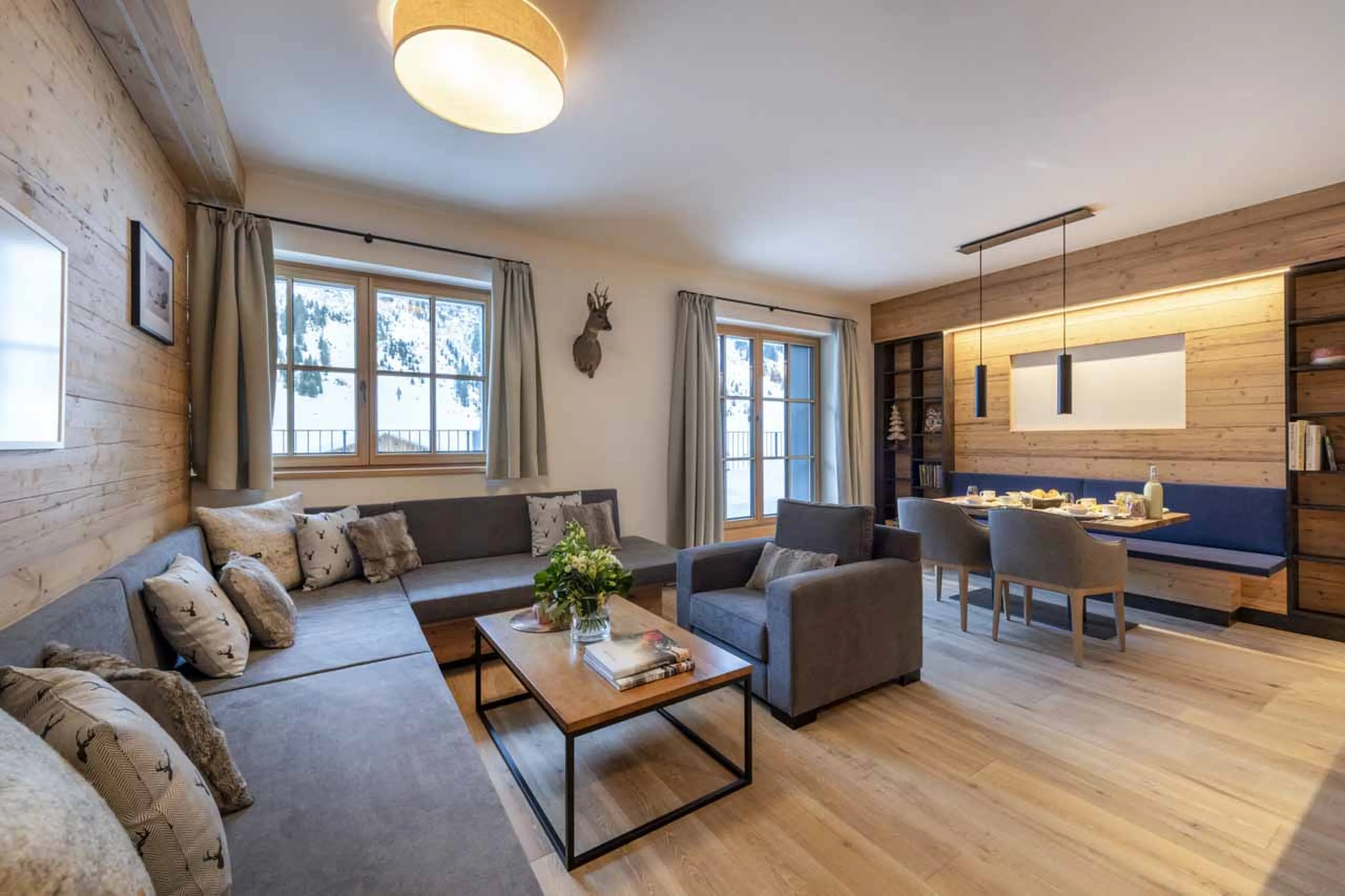 Living area at Apartment Brunnenhof 1 in Lech