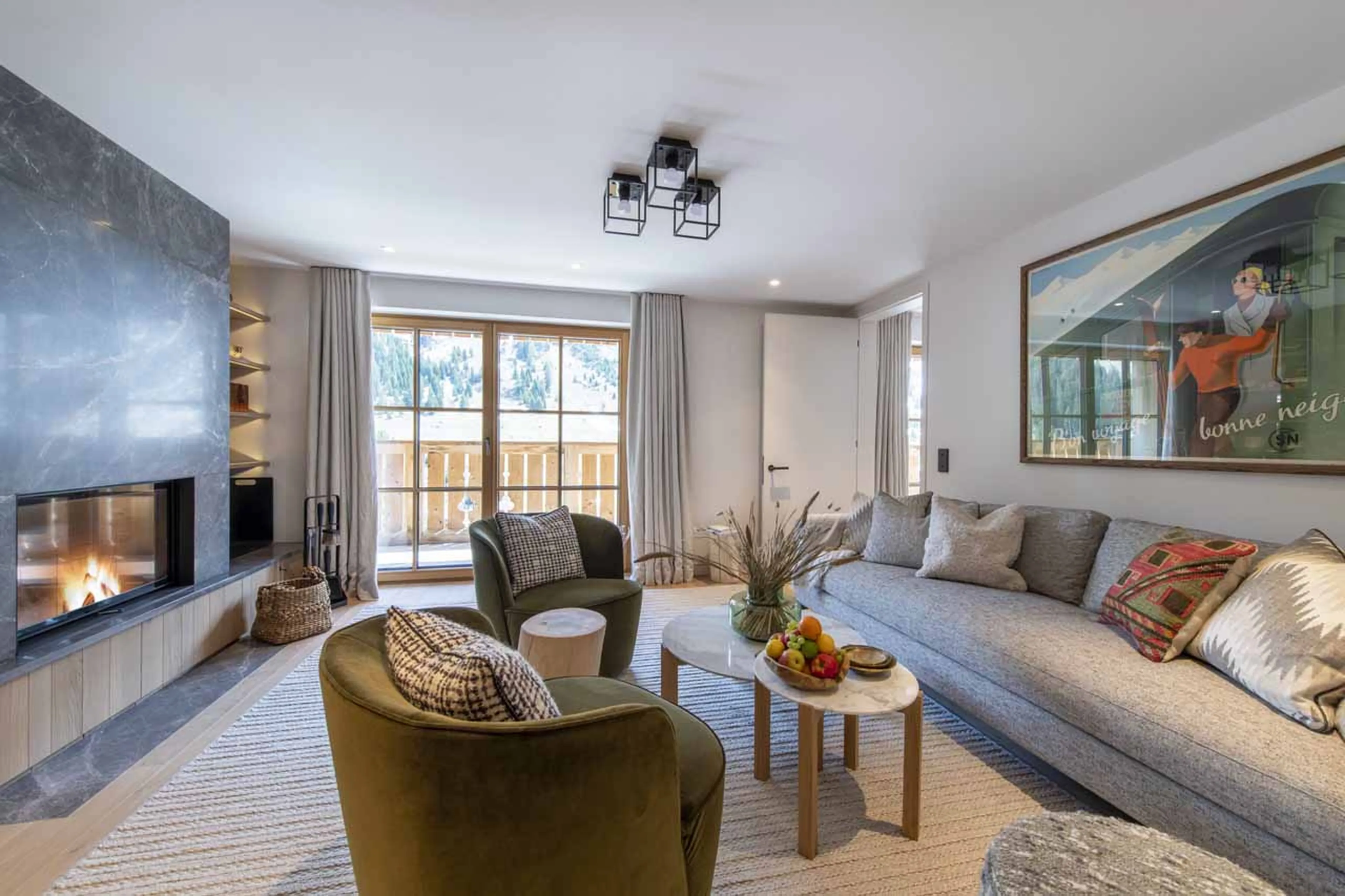 Living area at Apartment Brunnenhof 12 in Lech