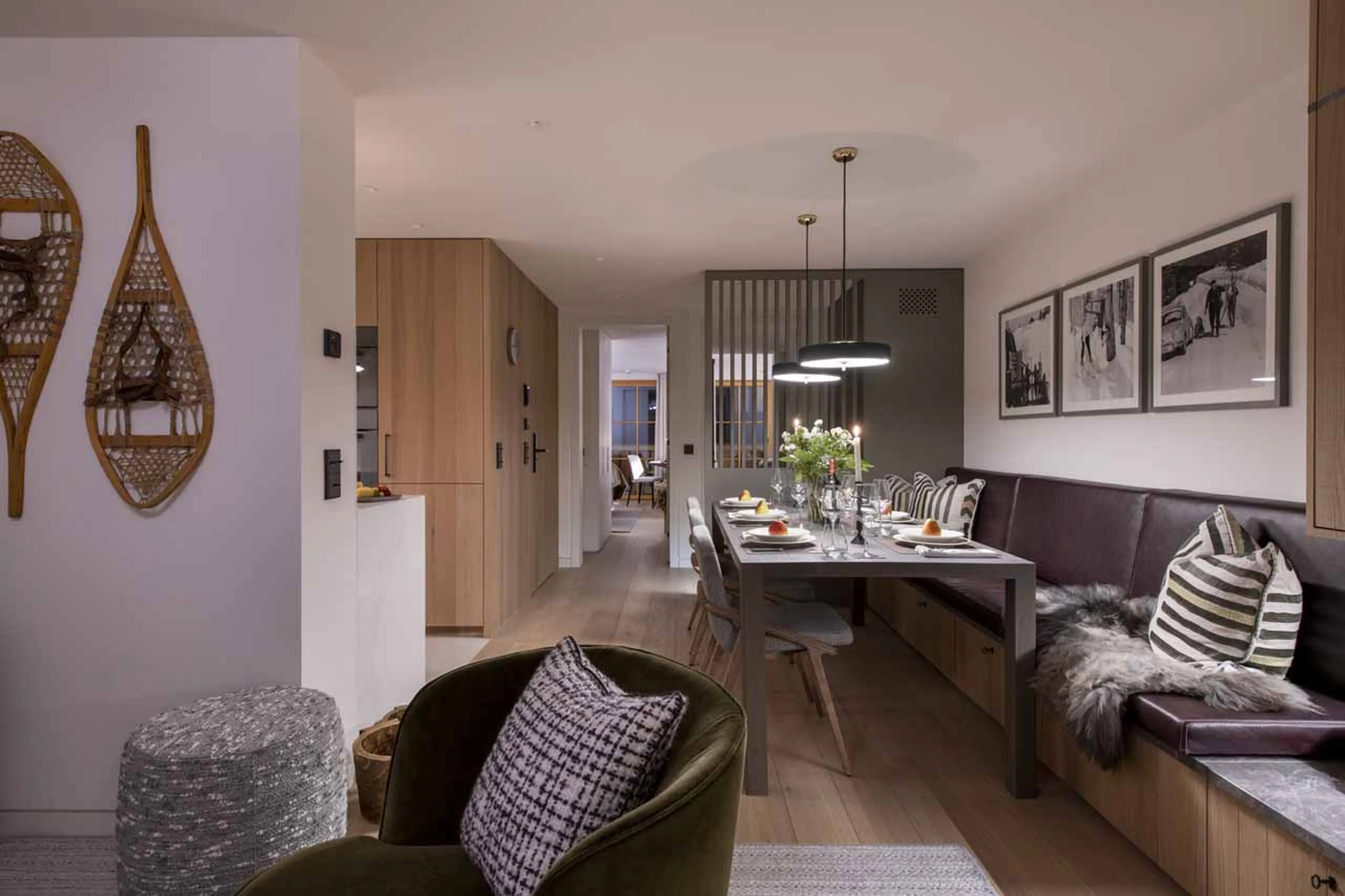 Dining area at Apartment Brunnenhof 12 in Lech