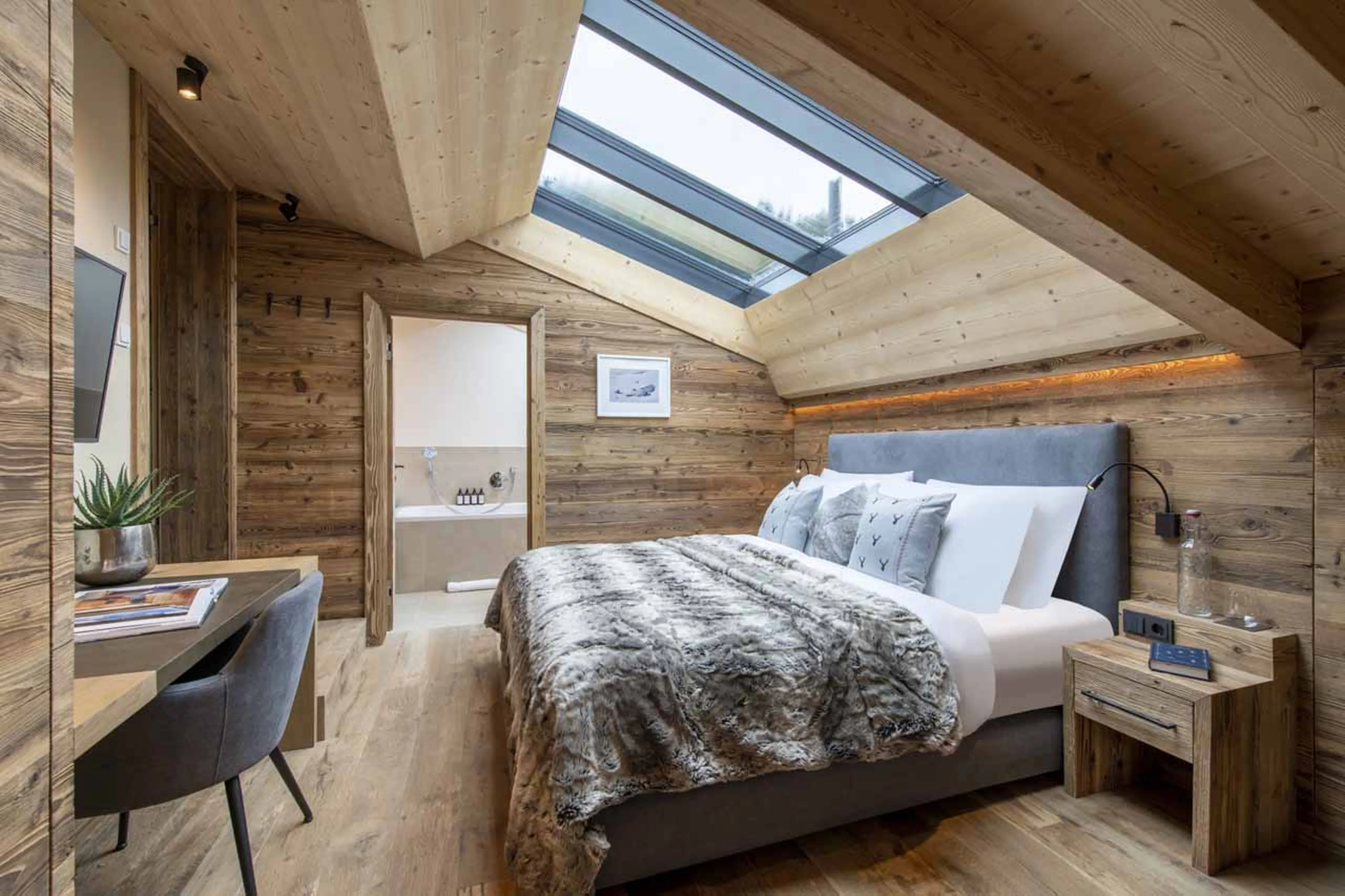 Bedroom one at Apartment Brunnenhof 13 in Lech