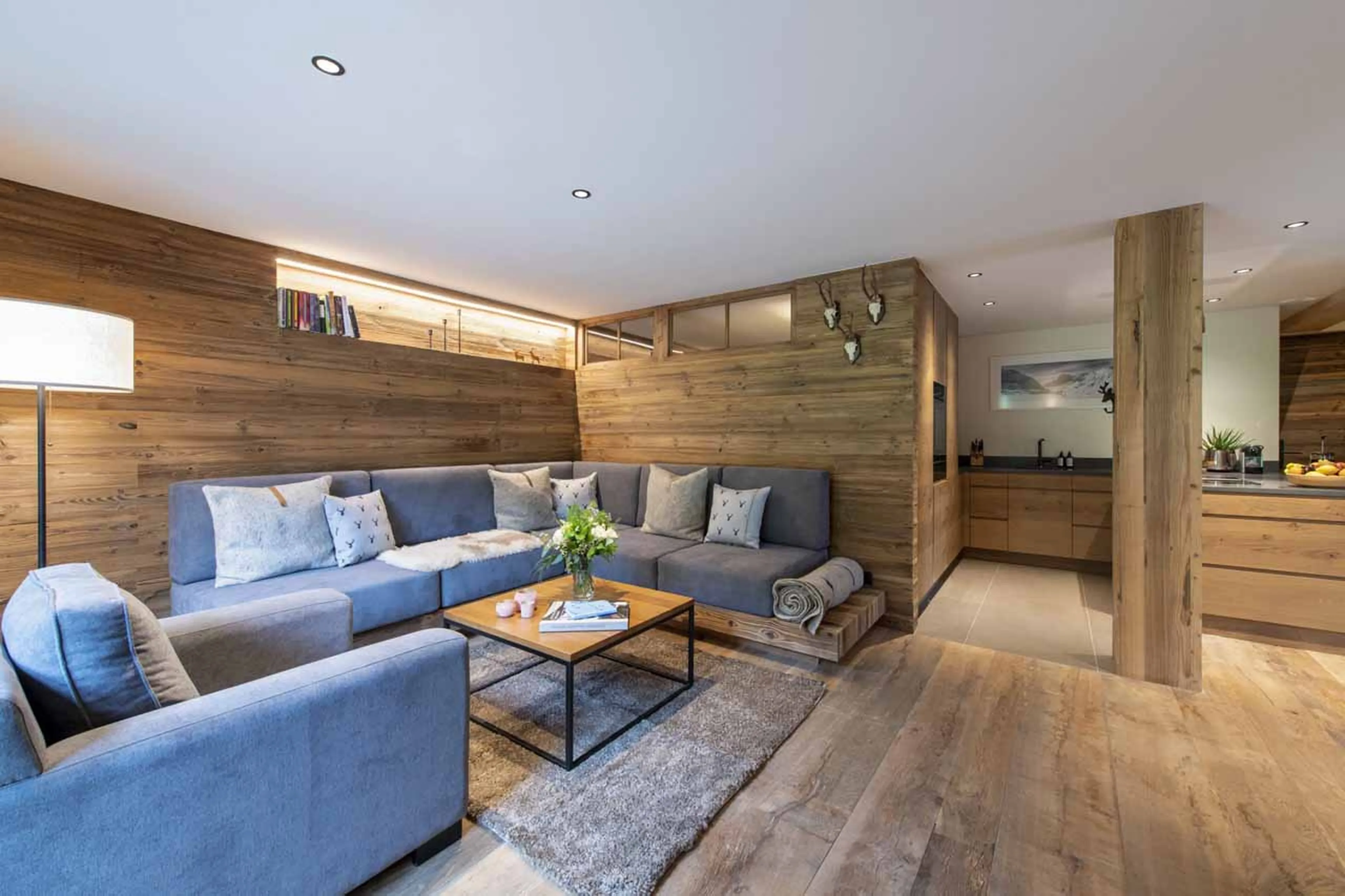 L shaped sofa at Apartment Brunnenhof 13 in Lech