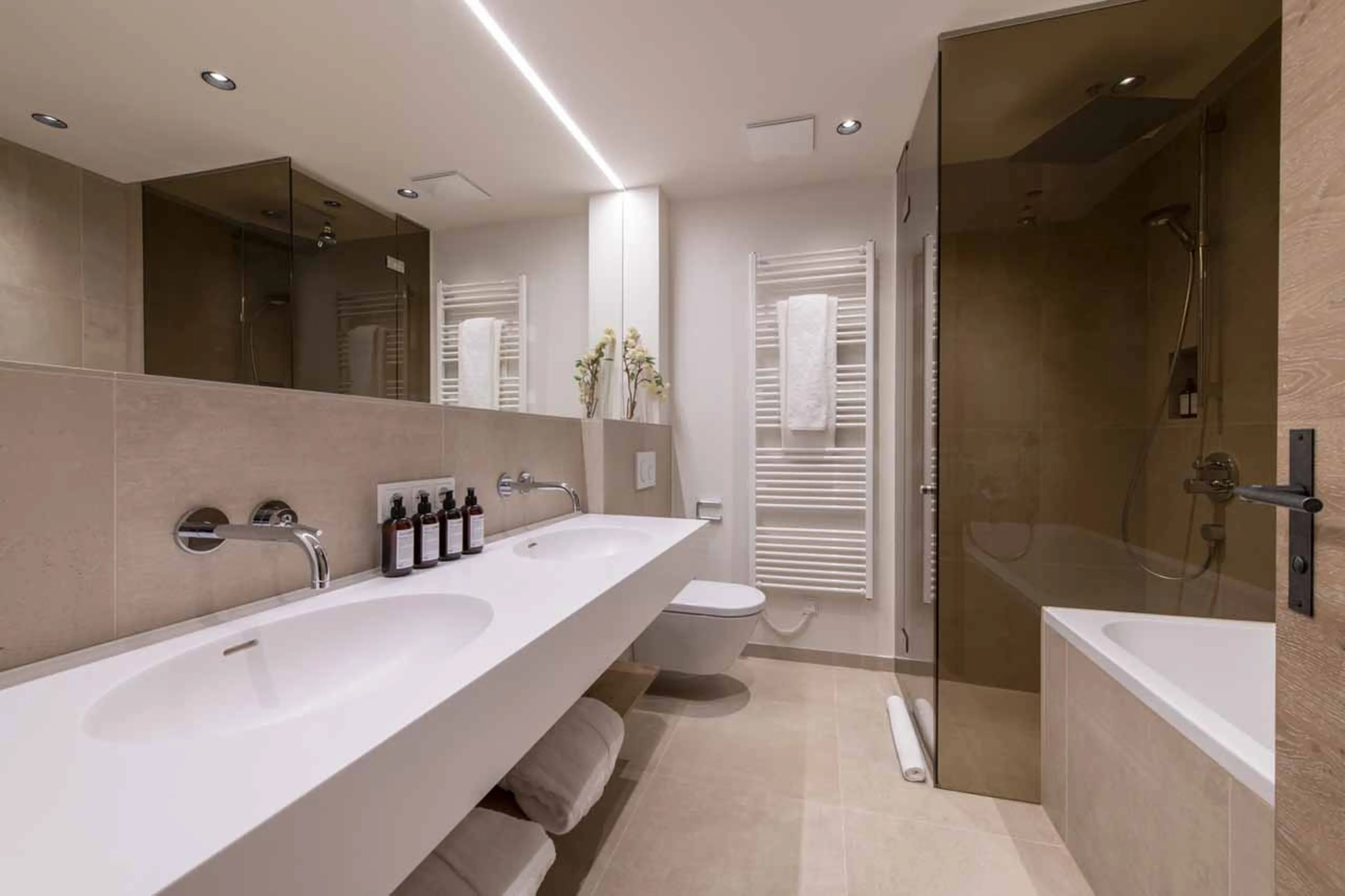 Bathroom one at Apartment Brunnenhof 3 in Lech