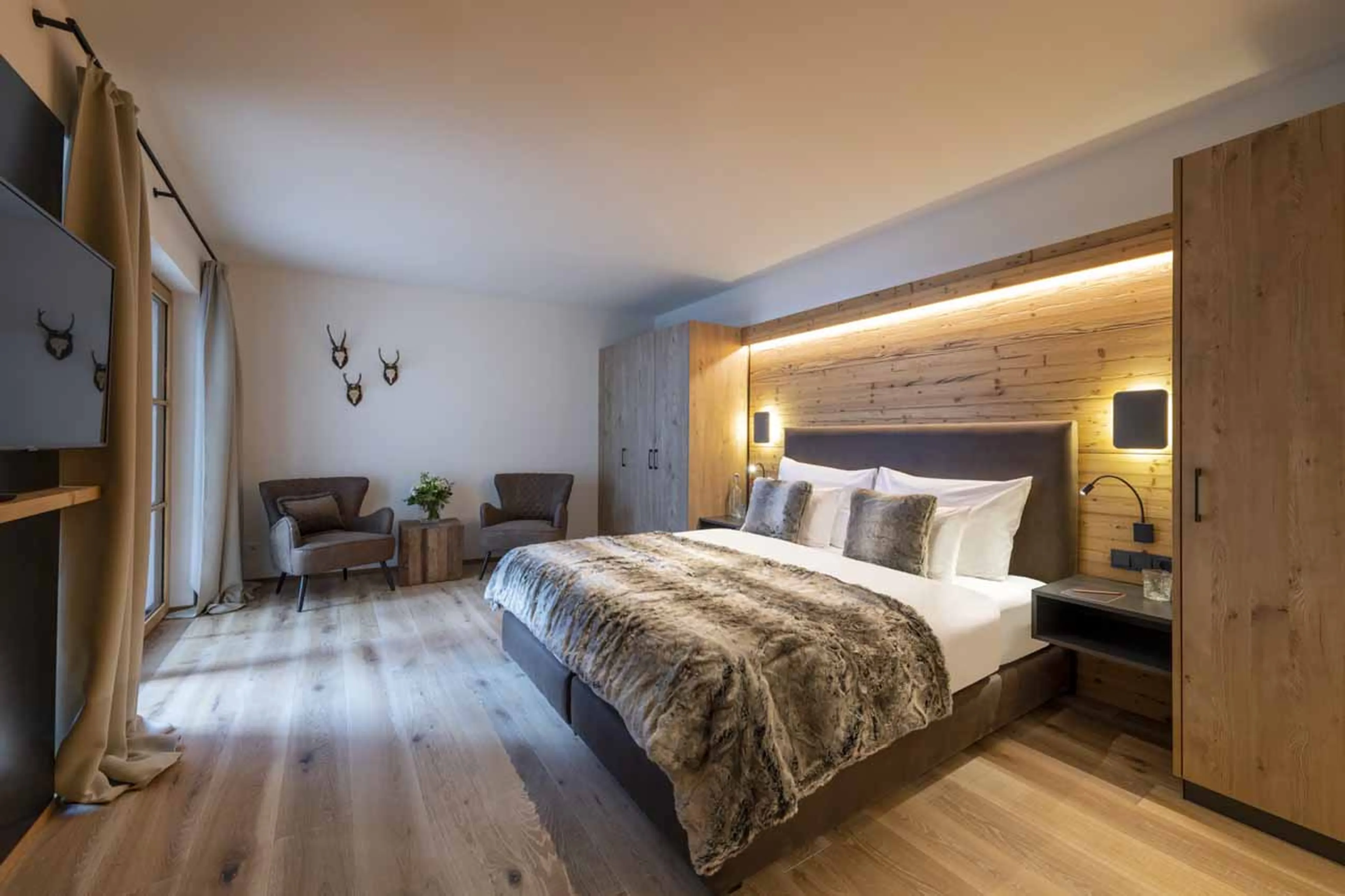 Bedroom one at Apartment Brunnenhof 3 in Lech