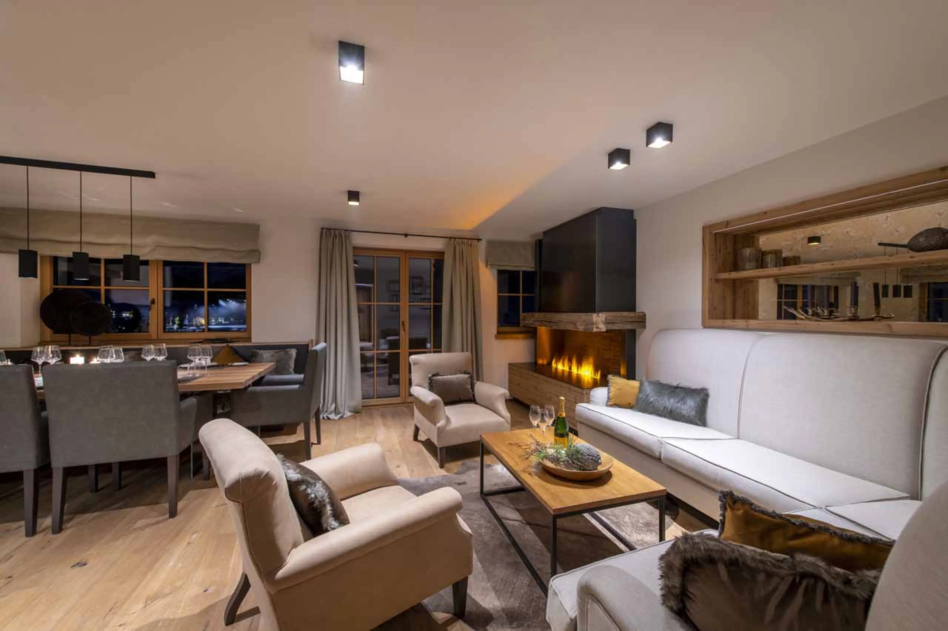 Cosy living area at Apartment Brunnenhof in Lech