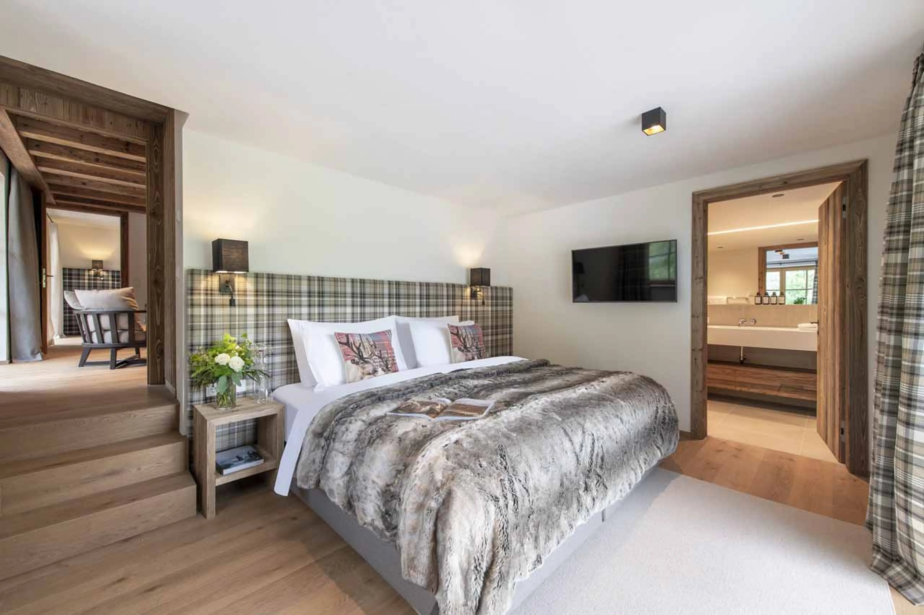 Bedroom two at Apartment Brunnenhof 6 in Lech