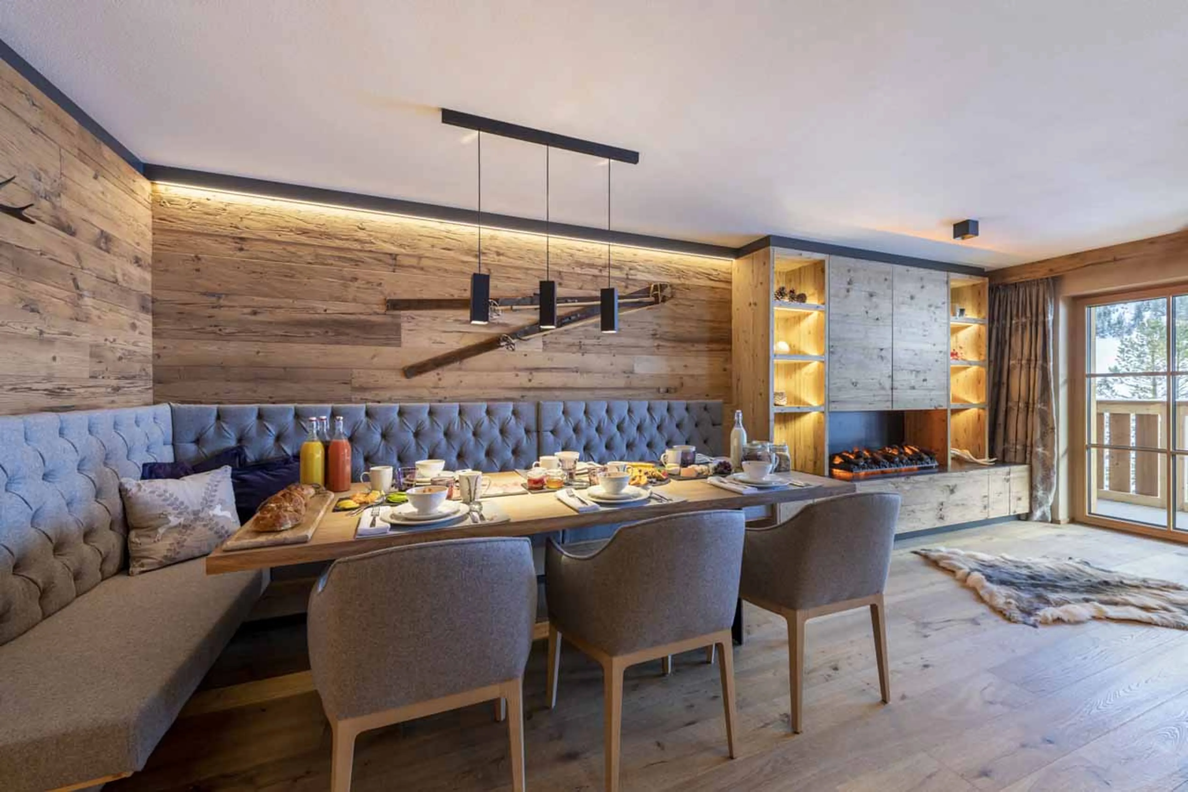 Dining room at Apartment Brunnenhof 9 in Lech