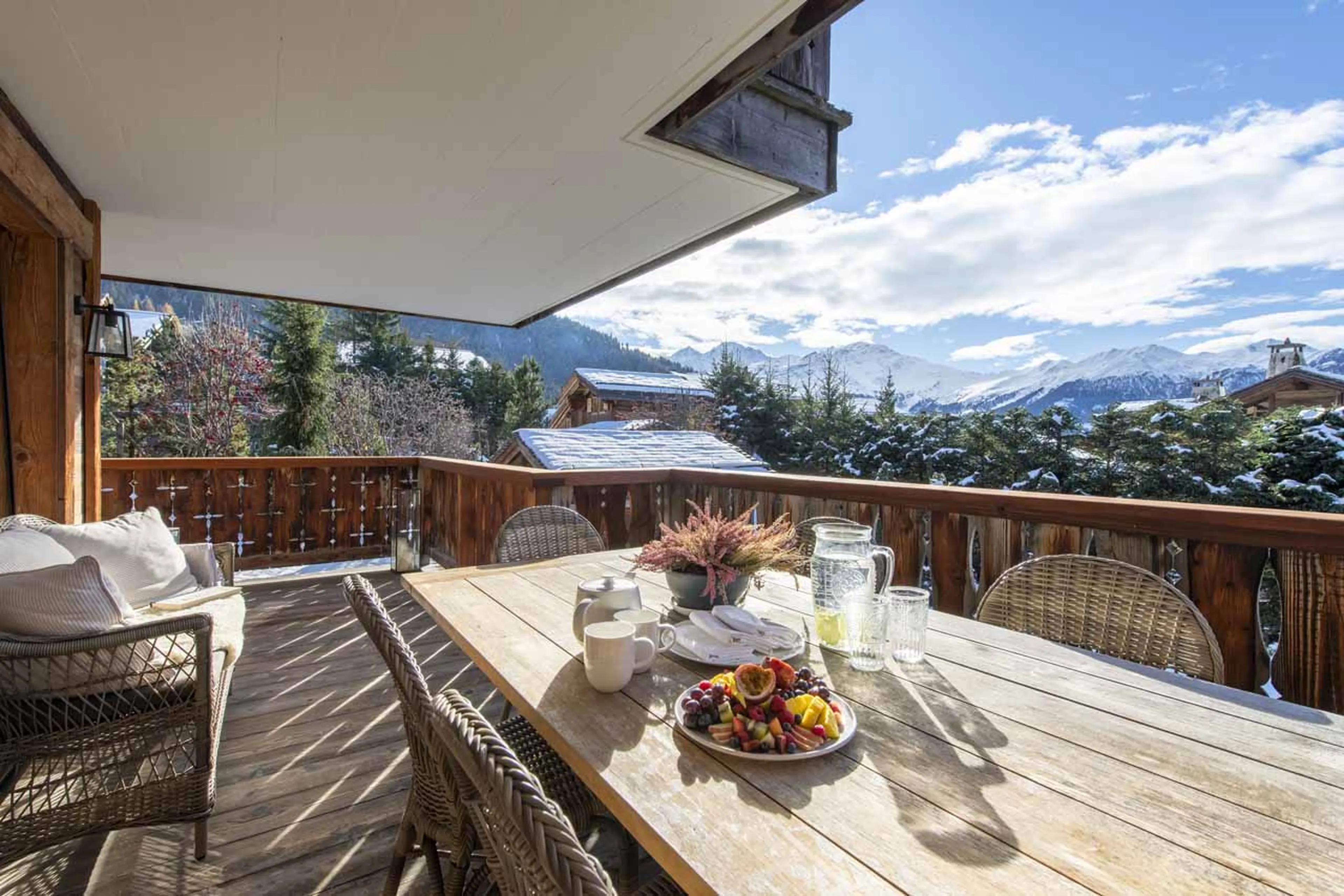 Balcony at Apartment Cantarella in Verbier