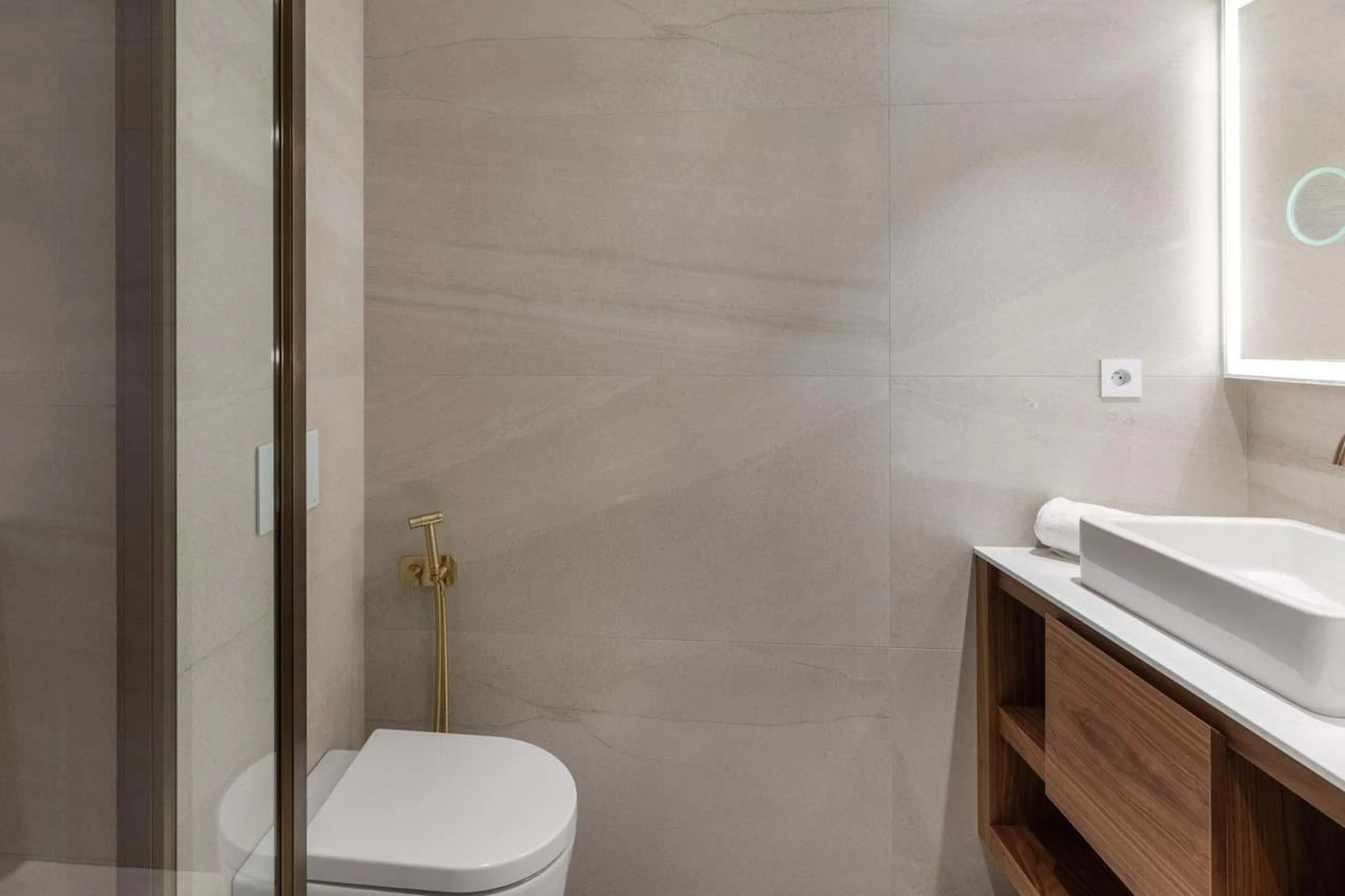 Shower room at Apartment Castano in Courchevel 1850