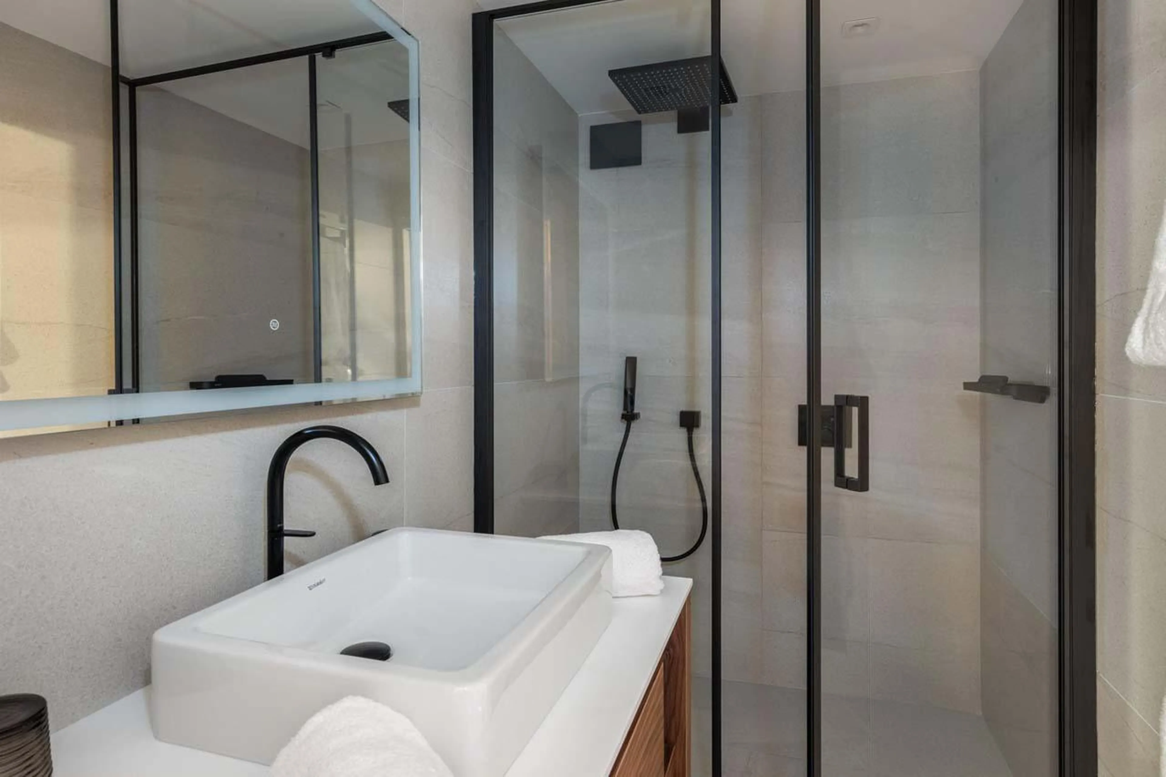 Shower room at Apartment Castano in Courchevel 1850
