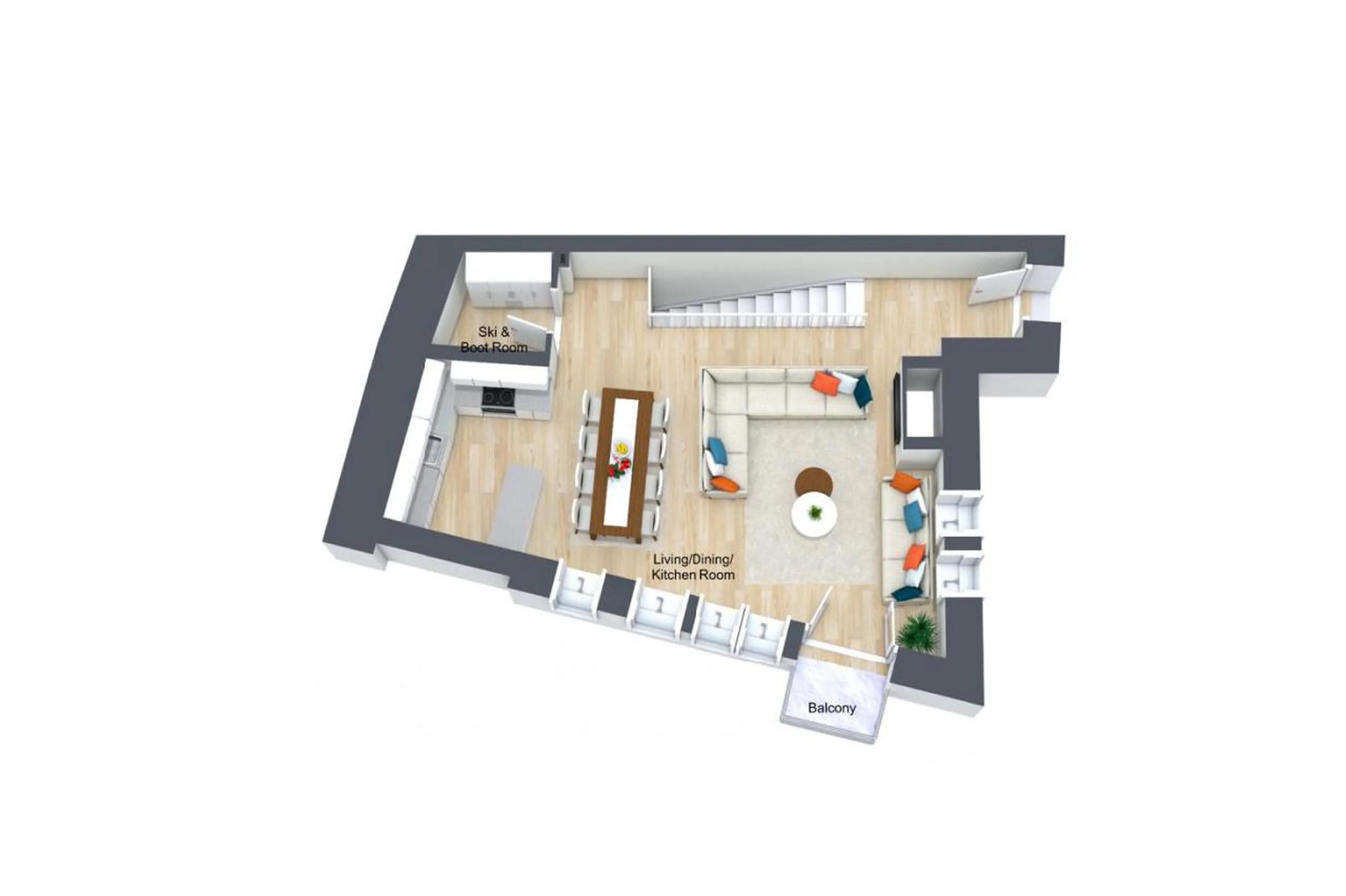 Level 2 floor plan of Apartment Ceres in Val d'Isere